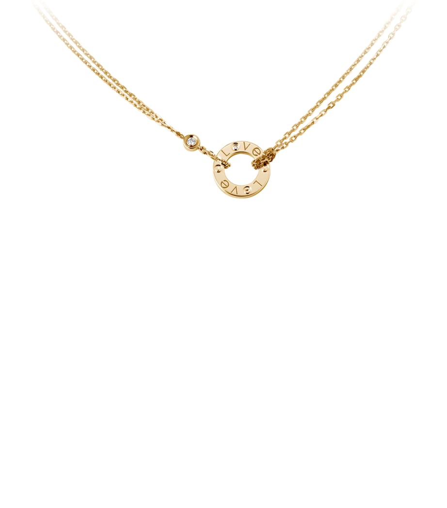 Cartier Yellow Gold and Diamond LOVE Double Chain Necklace Yellow Gold Image 1