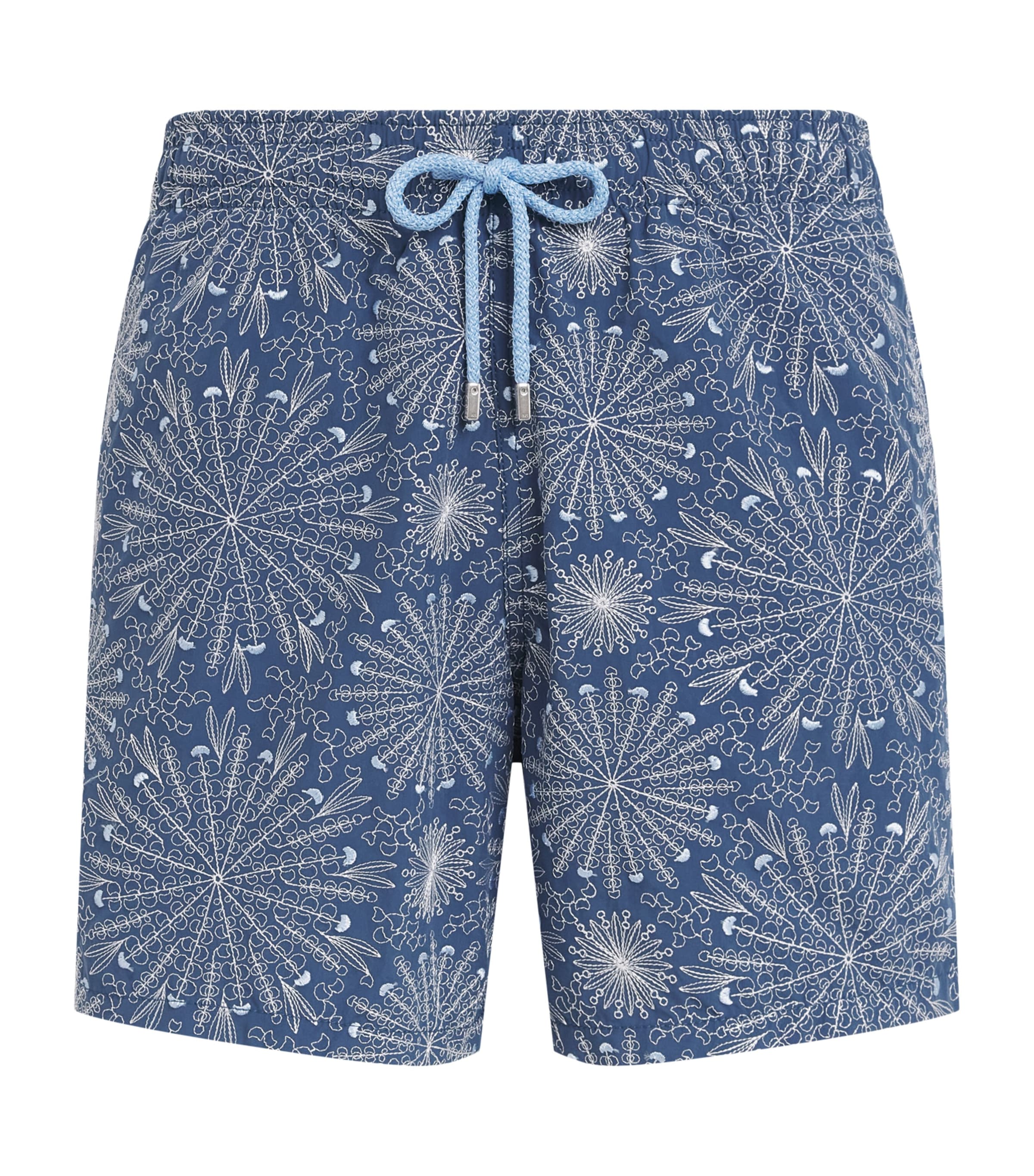 Vilebrequin Embroidered Mosaic Urchin Swim Shorts Evening