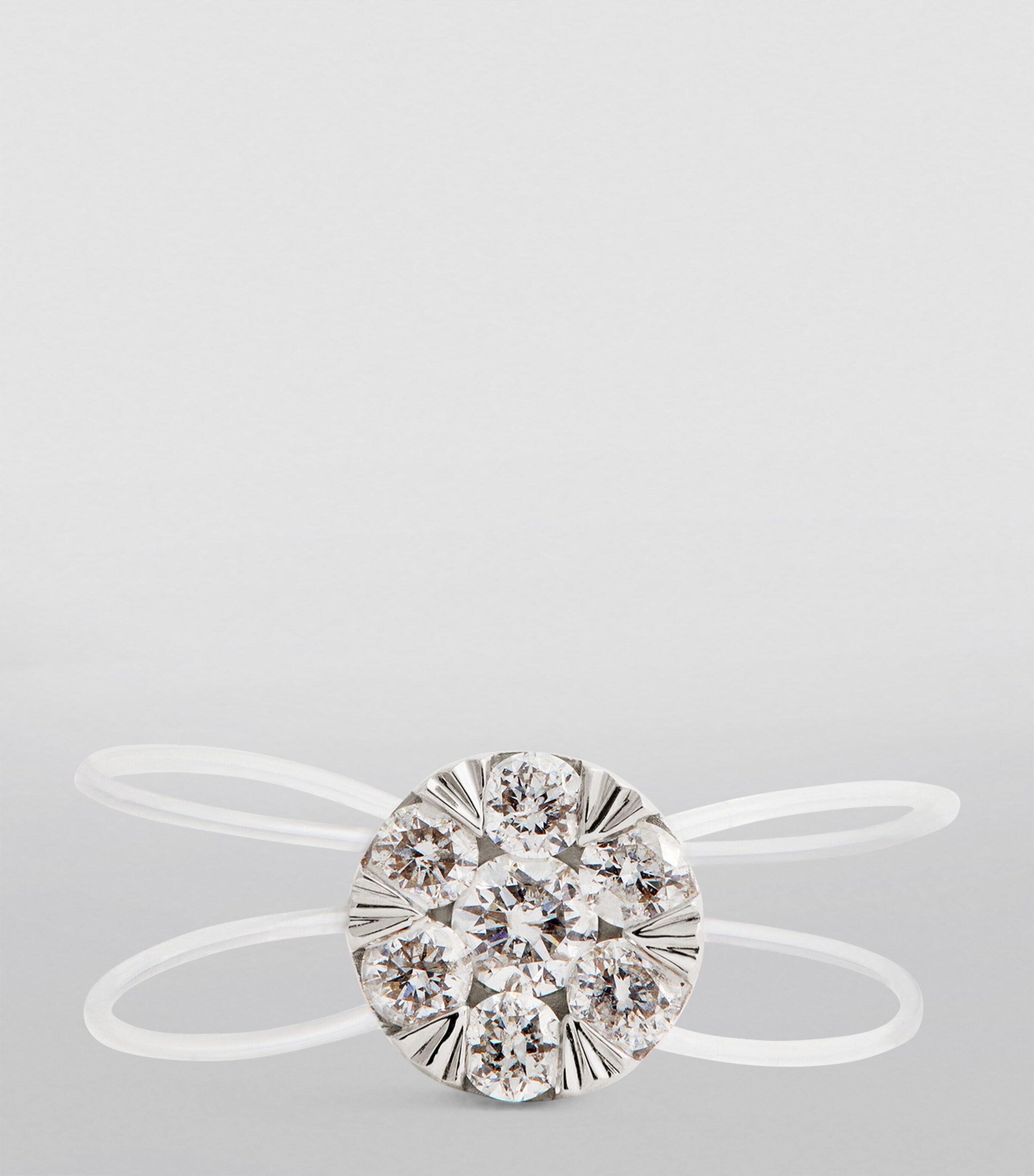 White Gold and Diamond Floating Ring WHITE GOLD Image 3