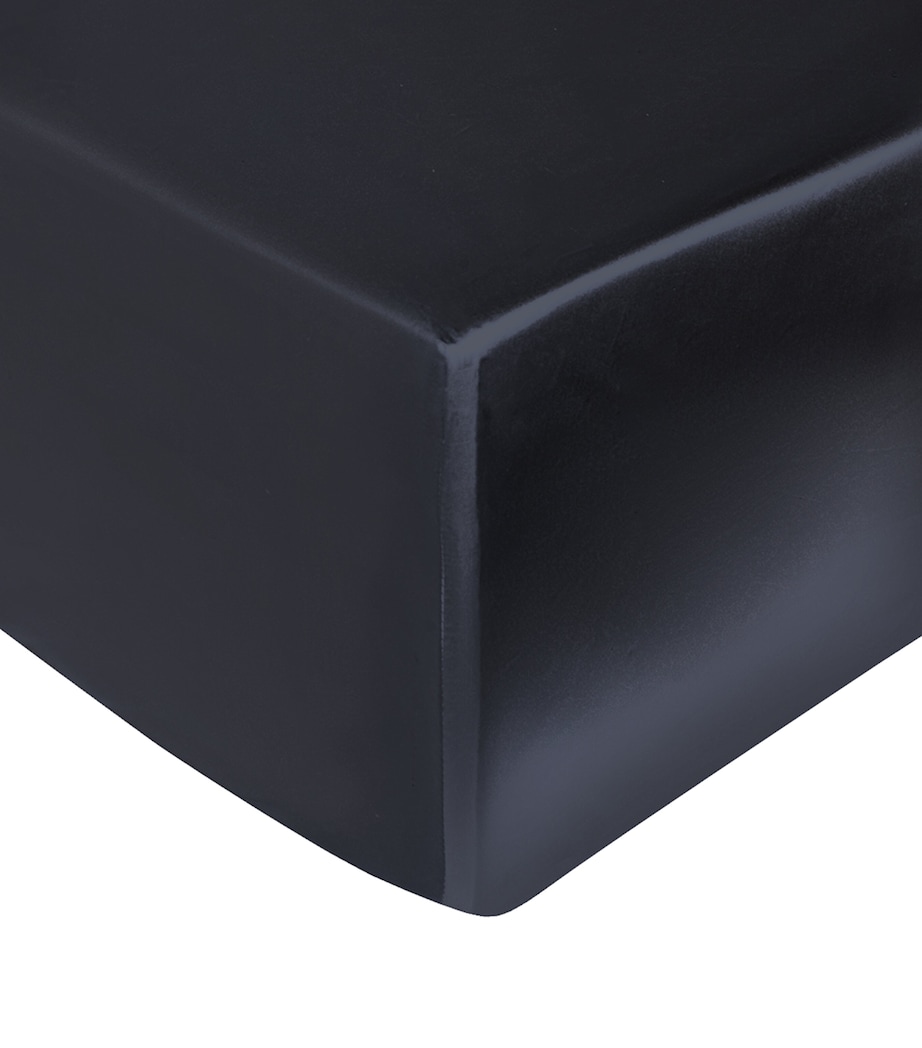 Silk Double Fitted Sheet (140cm x 200cm) CHARCOAL Image 2