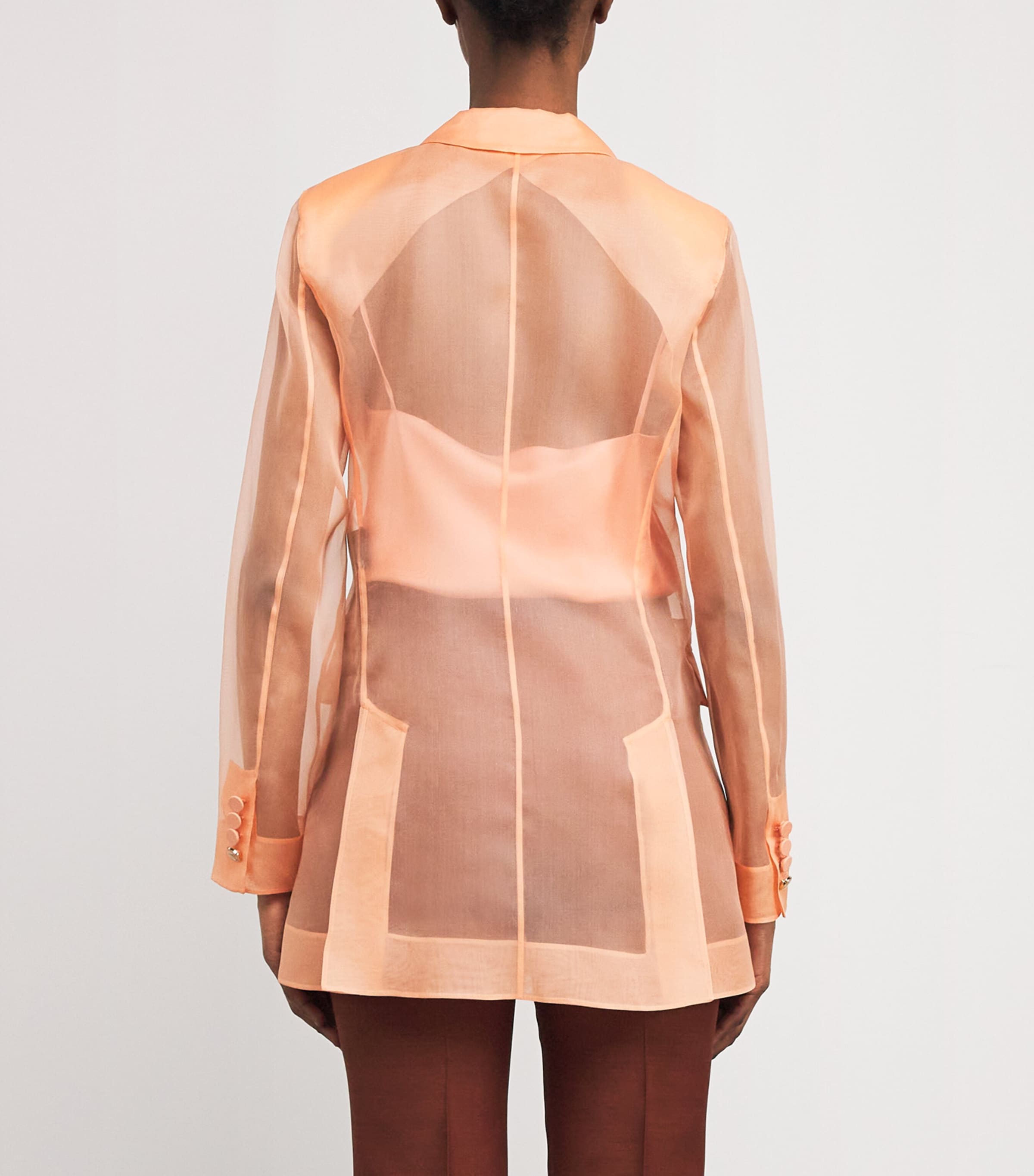 ジャケット MAX MARA ESOPO DOUBLE-BREASTED JACKET IN ORGANZA MAX MARA Esopo double-breasted jacket in organza - Brown