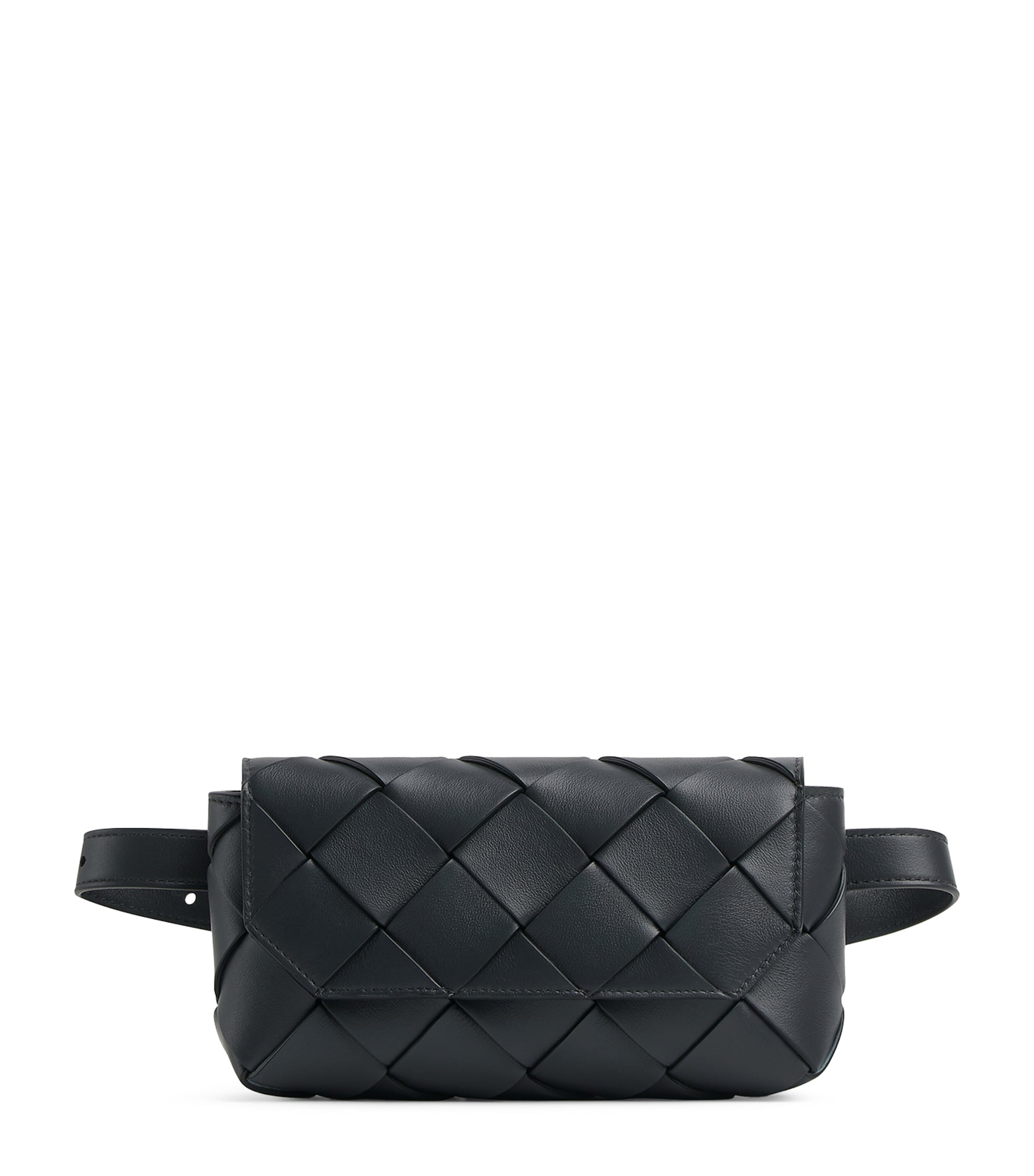 Bottega Veneta Leather Intreccio Diago Belt Bag