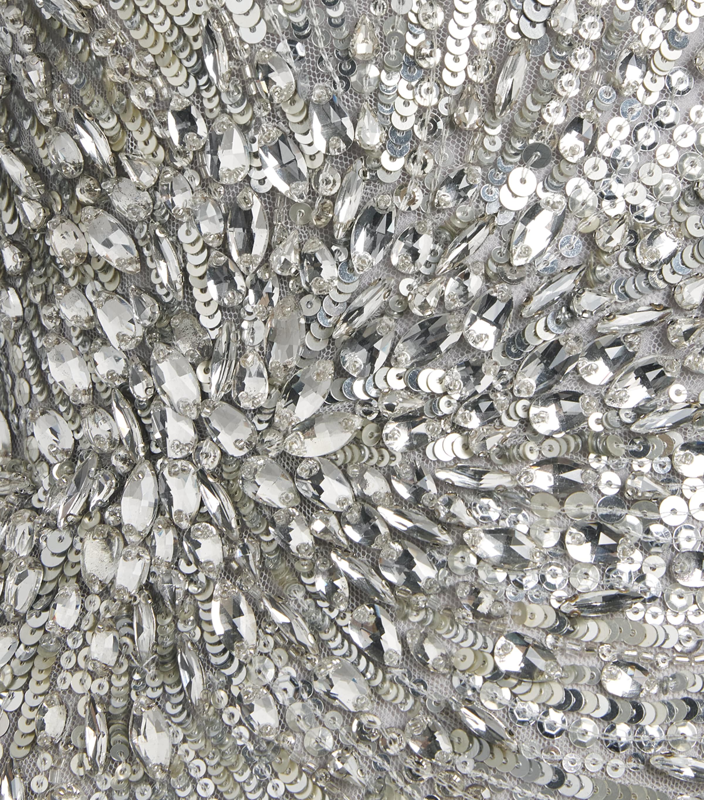 Jenny Packham Womens Embellished Sola Gown Ammonite Image 6