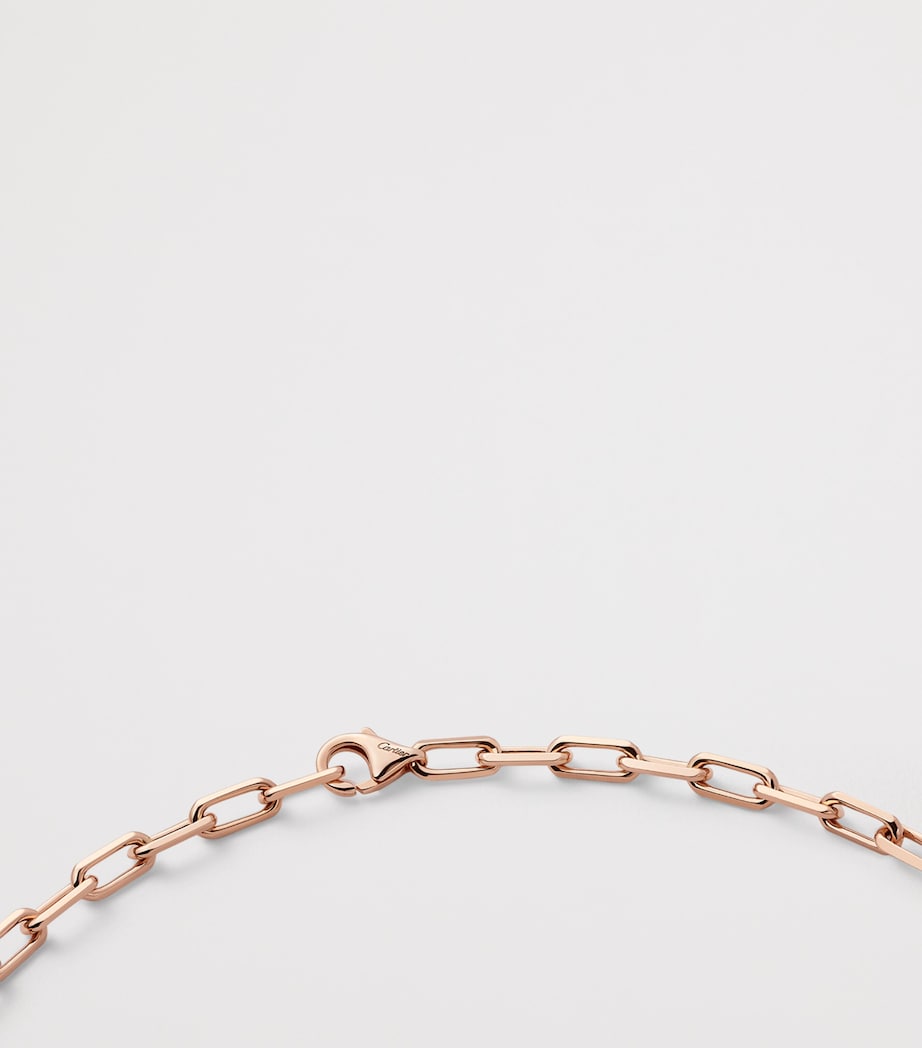 Small Rose Gold Santos de Cartier Chain Necklace ROSE GOLD Image 5