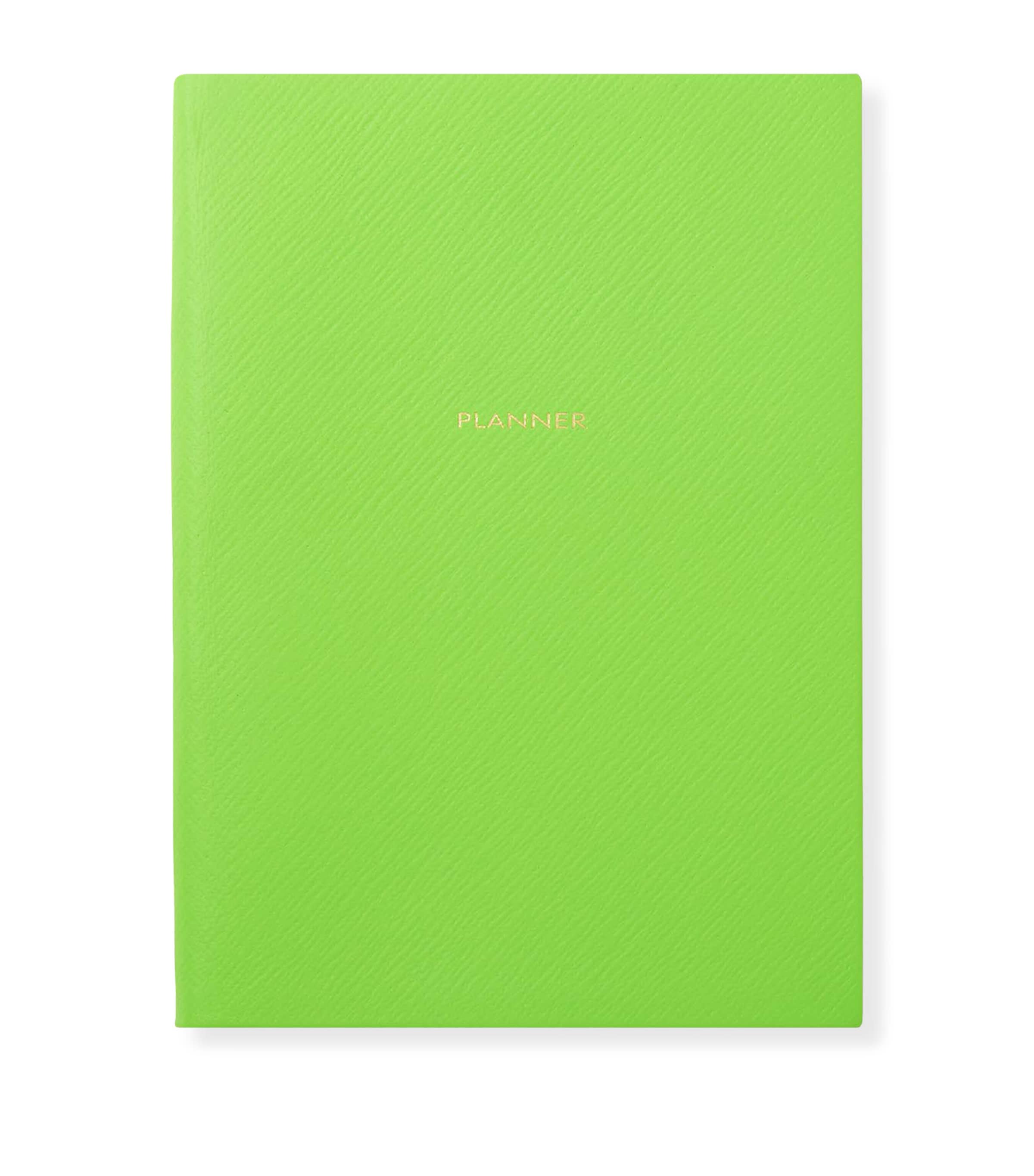 Leather Soho Planner Notebook APPLE GREEN Image 1