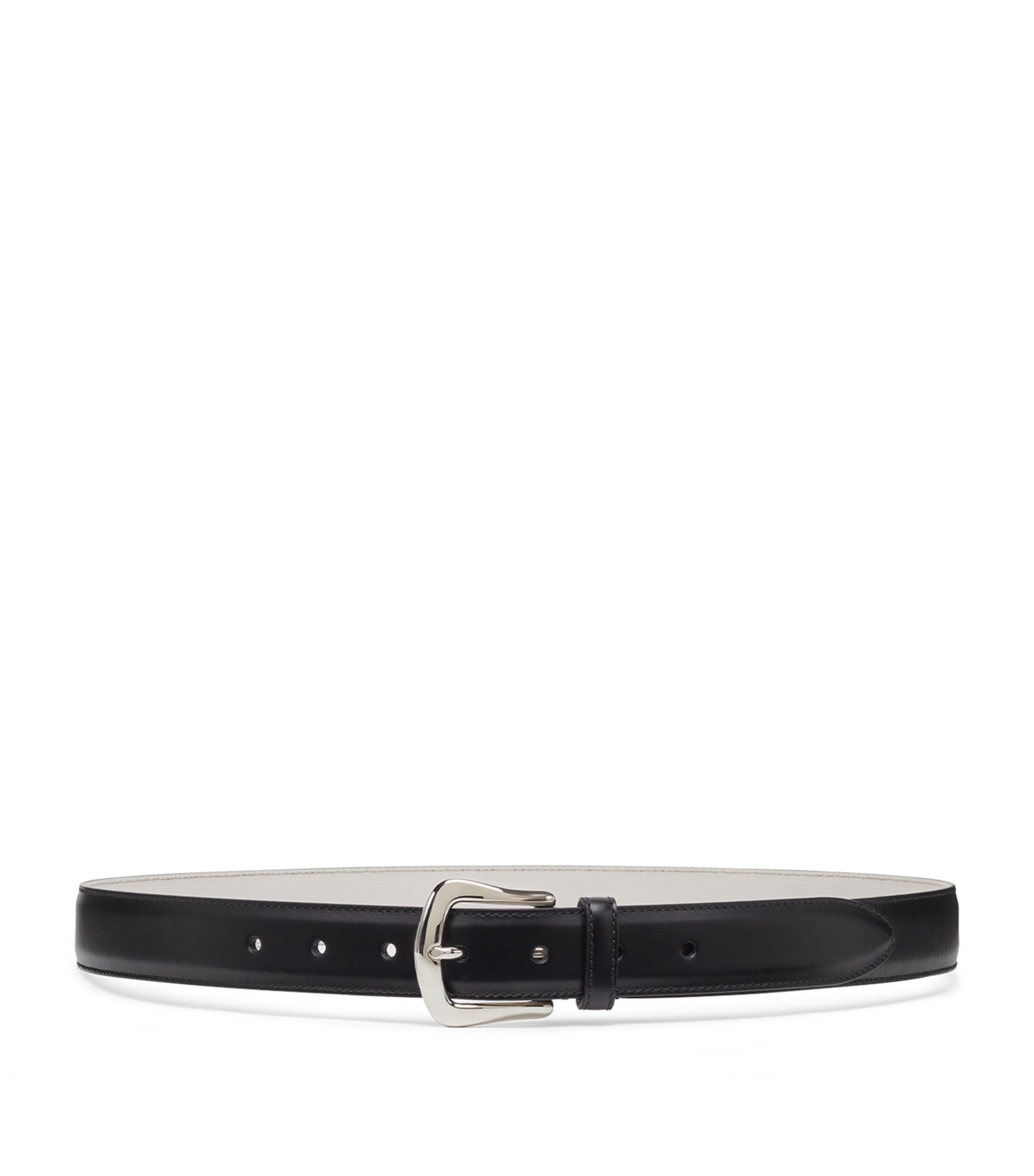 Brunello Cucinelli Calfskin Belt In Black