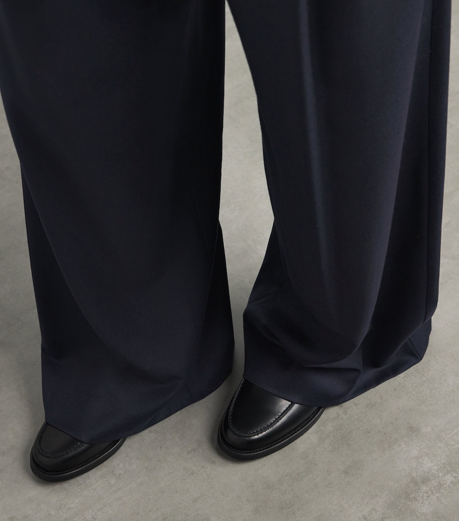 Stretch Wool Trousers NAVY Image 6