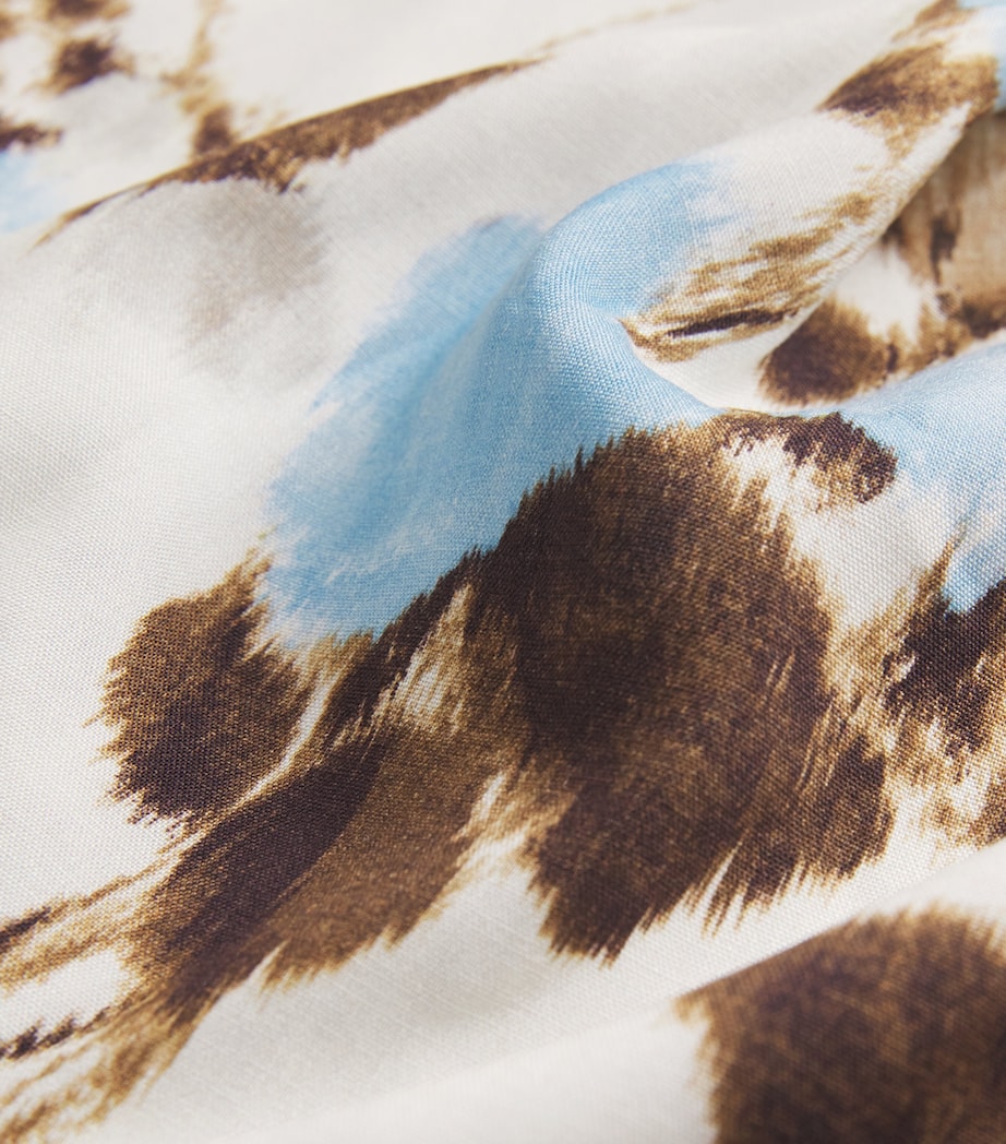 Floral Short-Sleeve Shirt 4508 - CIEL/IVOIRE Image 5
