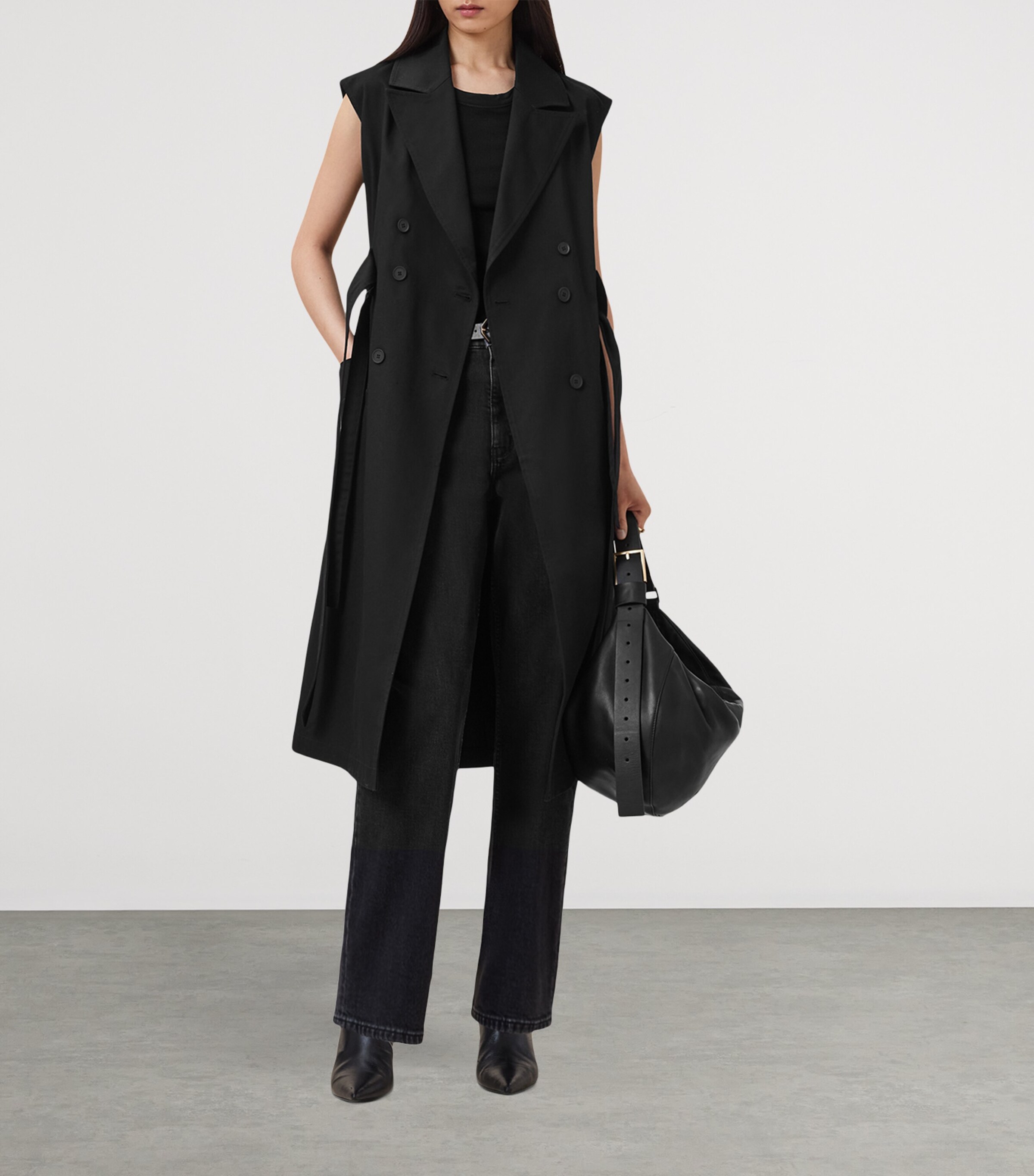 Cadence Hybrid Trench Coat BLACK Image 11