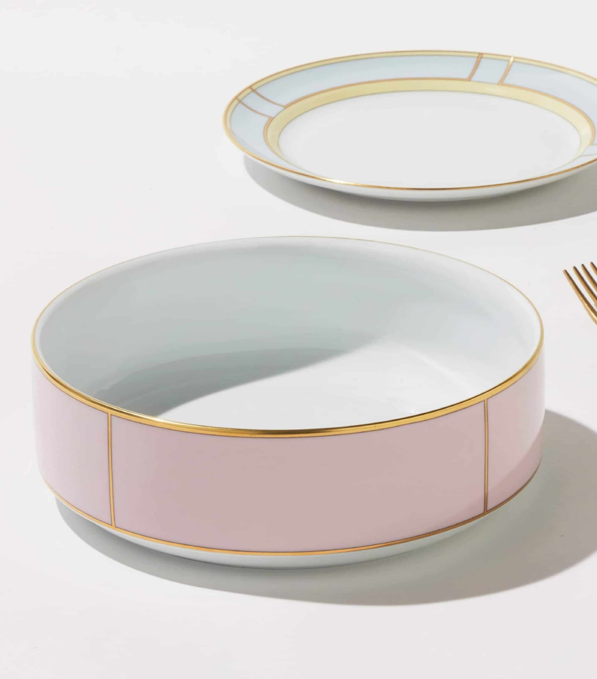 GINORI 1735 Porcelain Colonna Diva Rosa Salad Bowl (24cm) Image 3