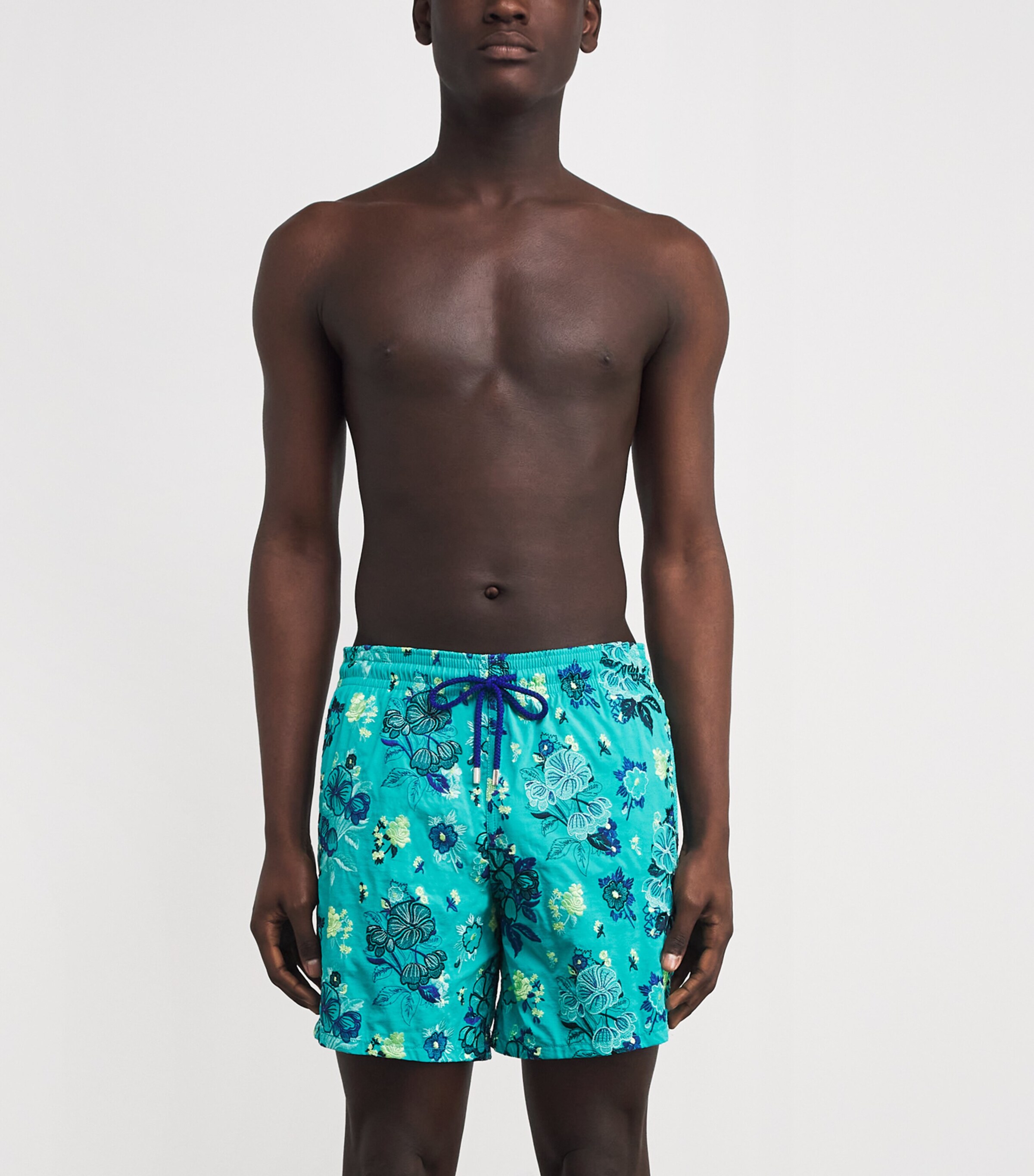 Vilebrequin Mens Embroidered Mistral Swim Shorts Vert Disco Image 2