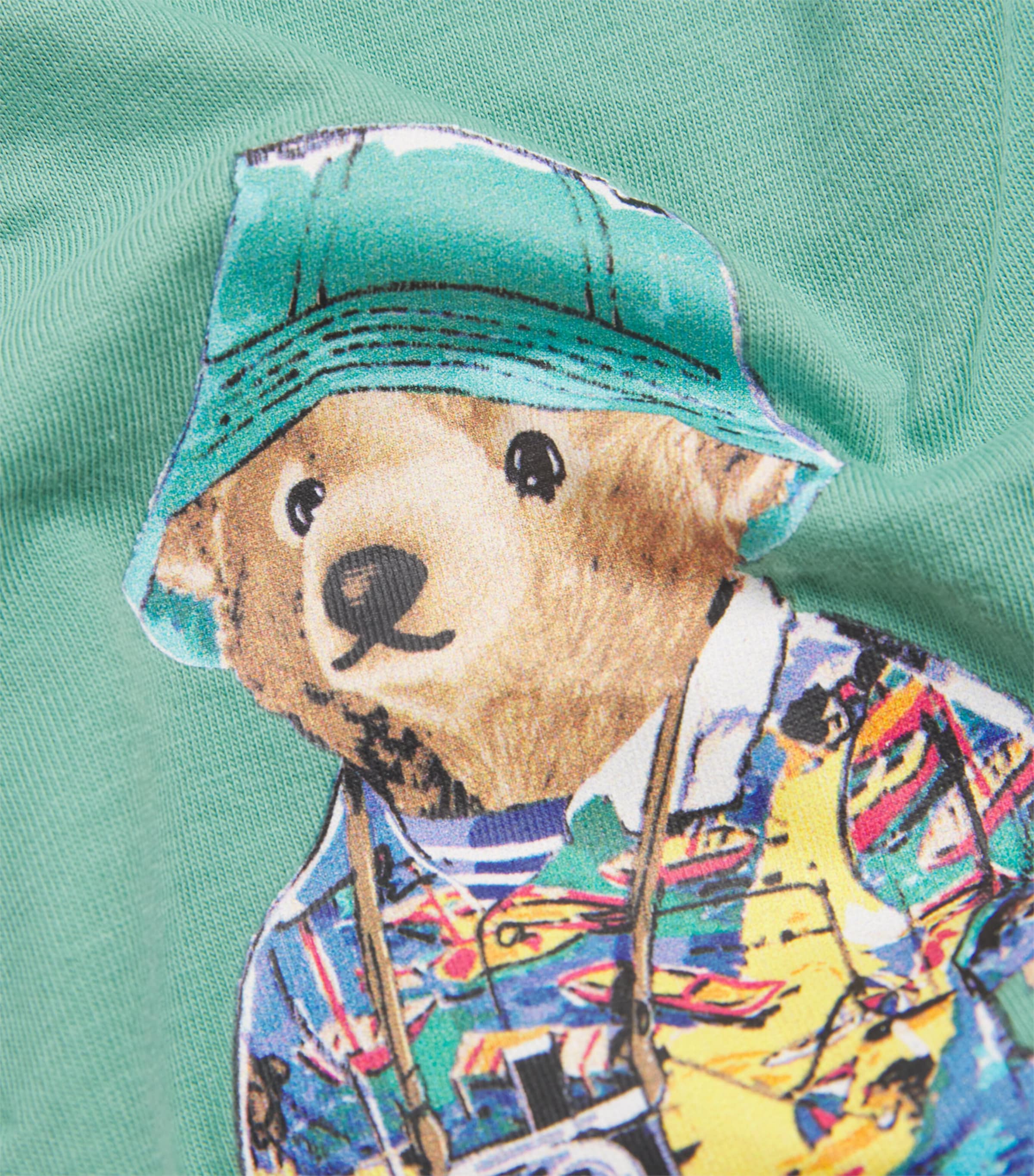 Ralph Lauren Kids Green Cotton Polo Bear T-Shirt (6-14 Years