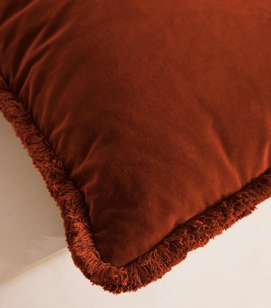 Velvet Margeaux Cushion (50cm x 50cm) RUST Image 4