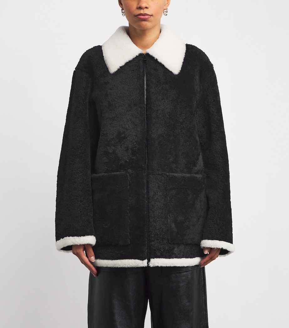 Lamb Shearling Jacket BLACK Image 3