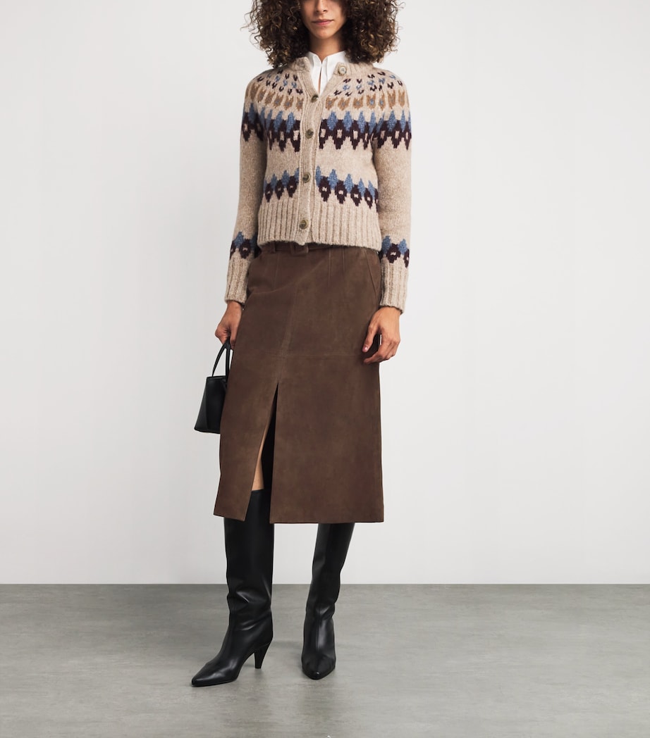 Suede Alexi Midi Skirt MOCHA Image 2