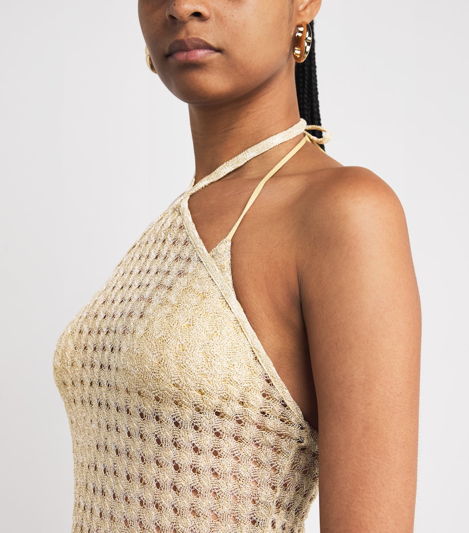 Metallic Halter Top S10BYGOLD Image 6