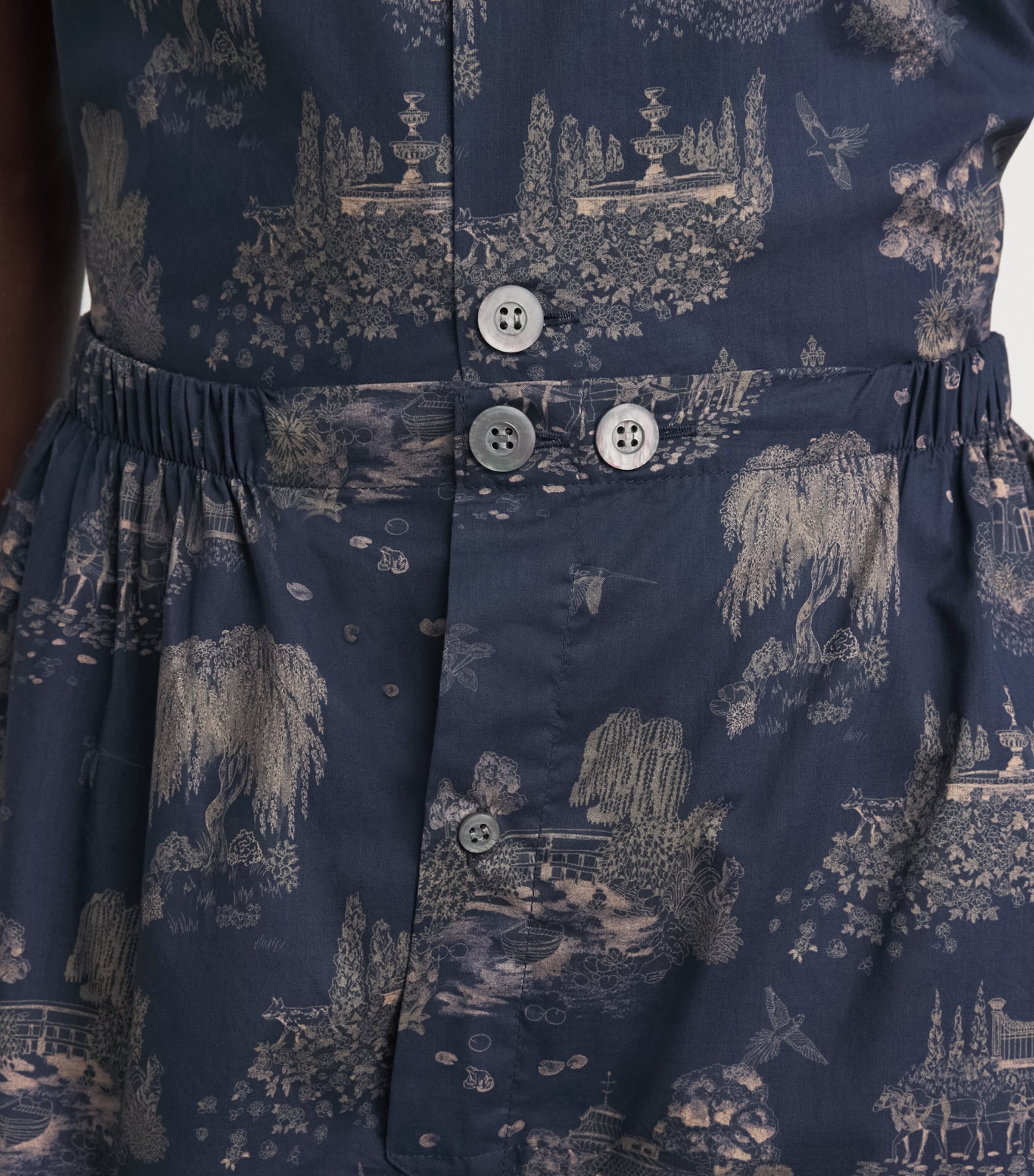 Derek Rose Mens Cotton Ledbury Pyjama Set Nav Image 5