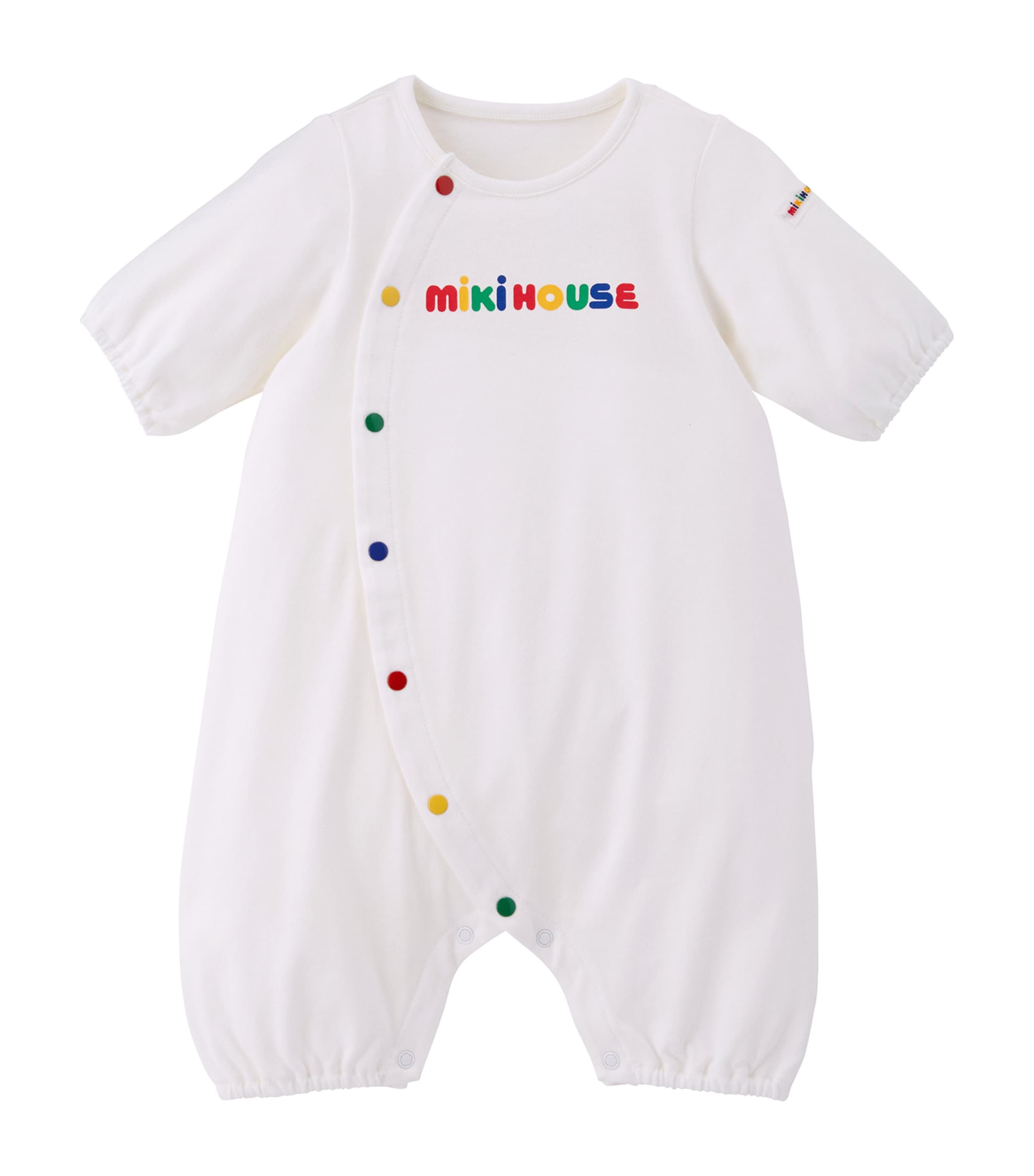 Shop Miki House Cotton Playsuit In White