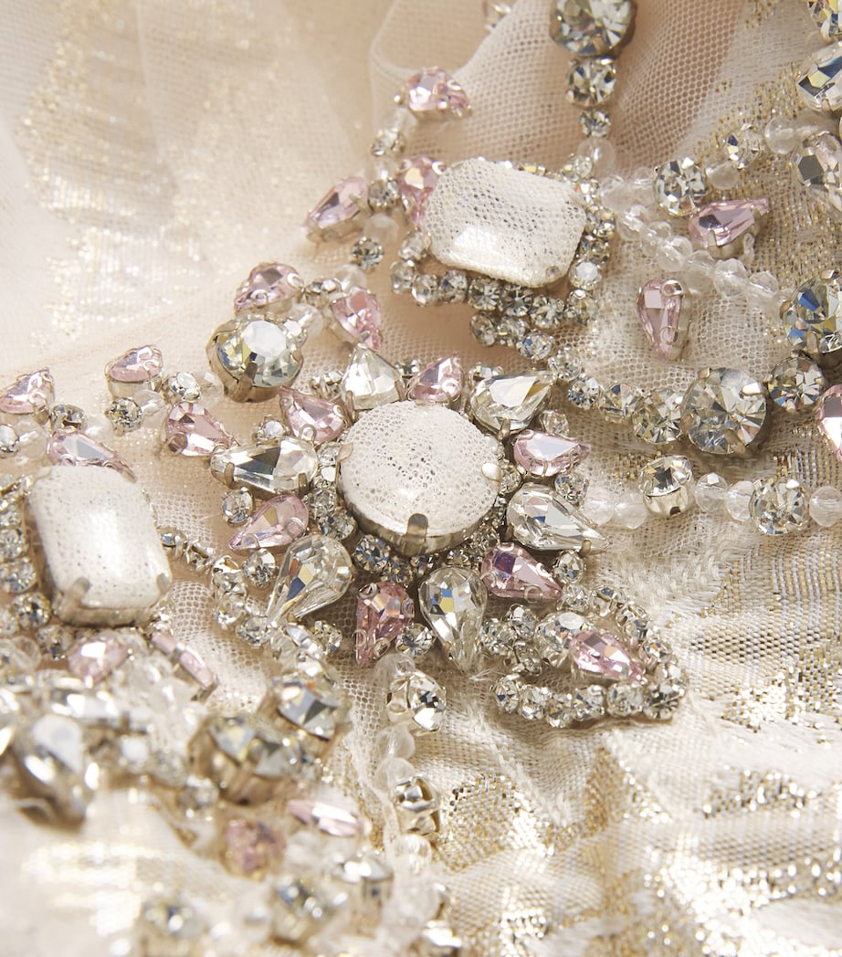 Embellished Dress with Cape (2-14 Years) GOLD Image 3