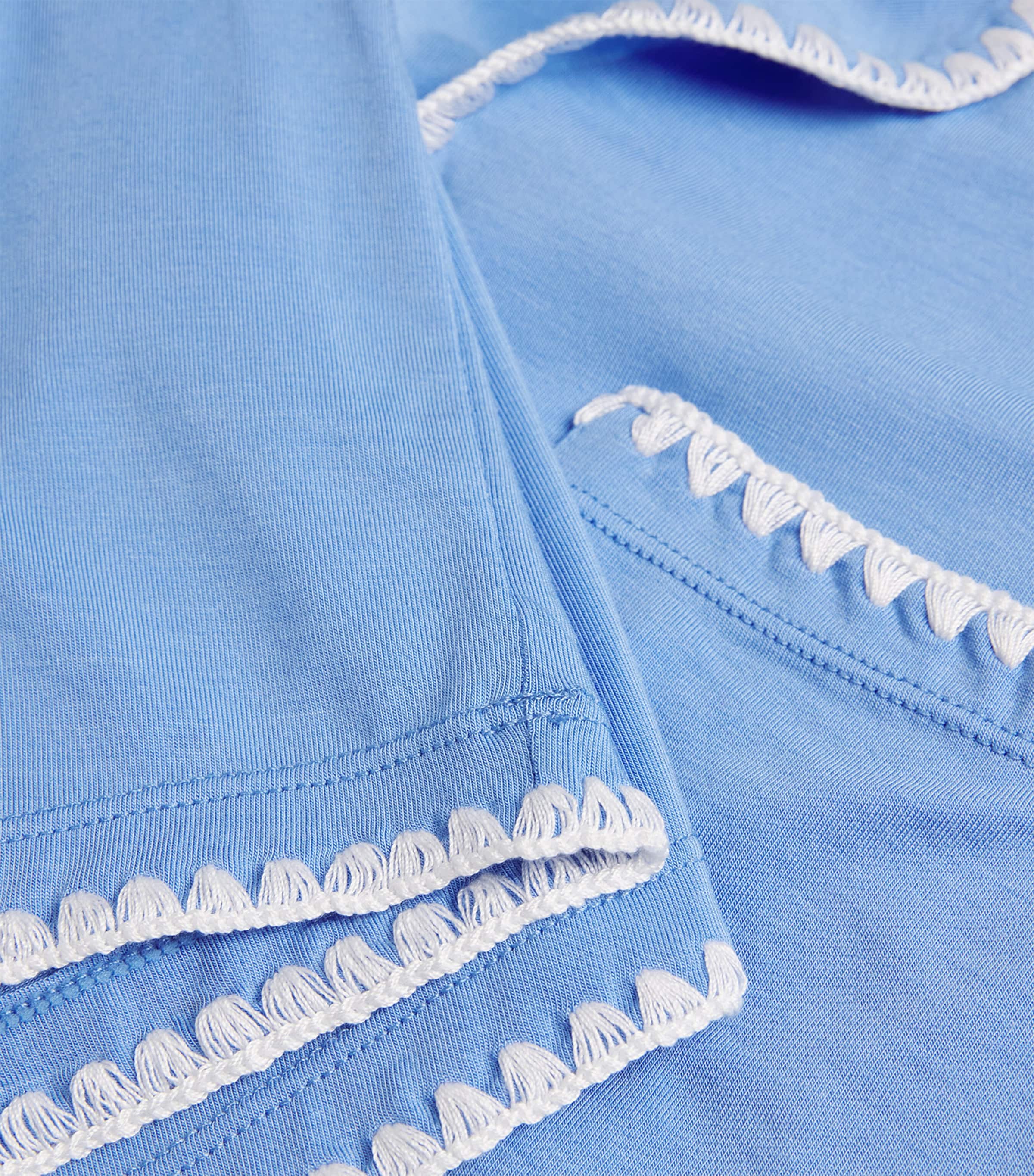 Frida Short Pyjama Set CO/WH CORNFLOWR BLUE Image 5