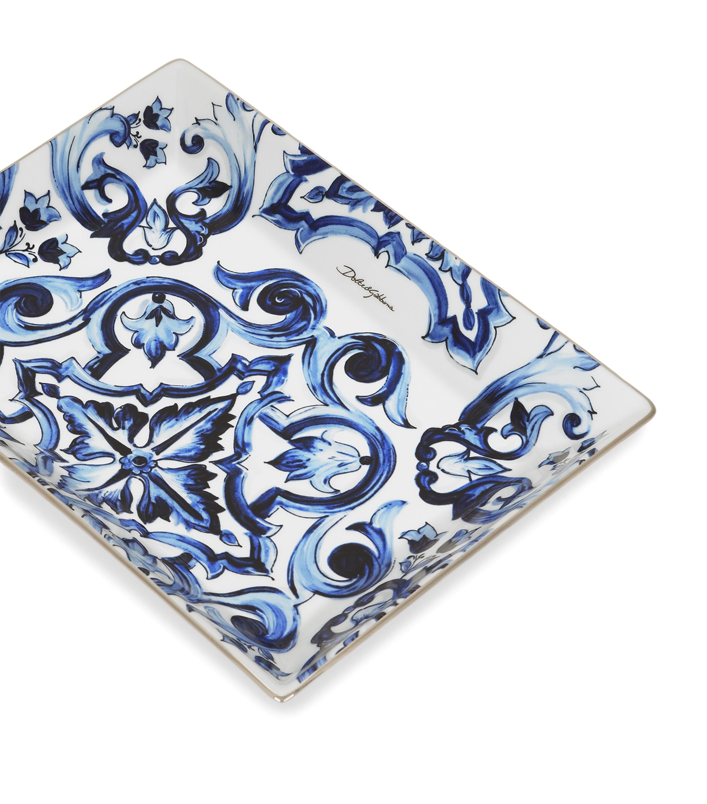 Dolce&Gabbana Casa Porcelain Blu Mediterraneo Trinket Tray Stella Blu Med Image 2