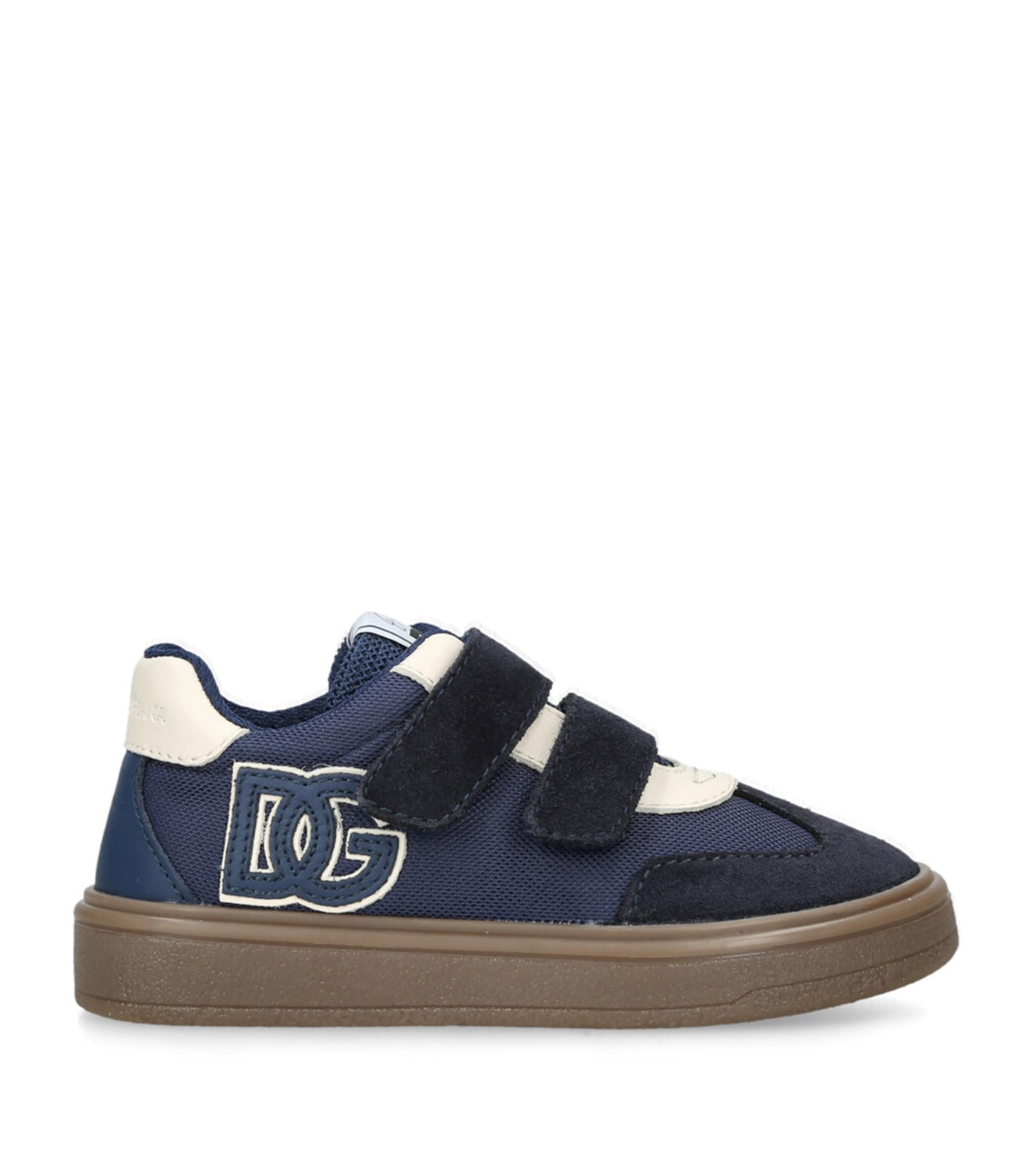 Dolce & Gabbana Canvas Logo Sneakers In Blue