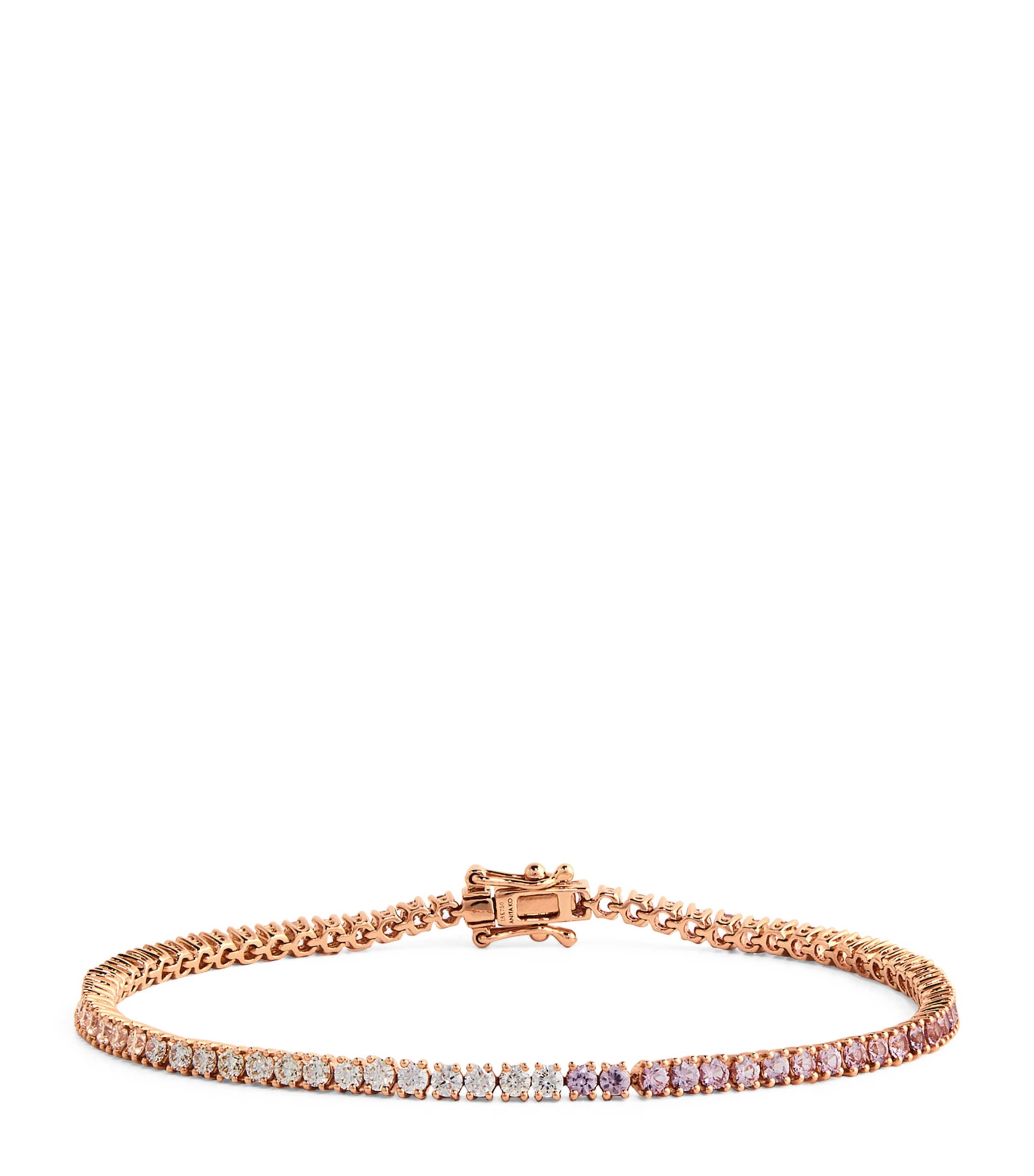 Rose Gold, Diamond and Pink Sapphire Hepburn Bracelet ROSE GOLD Image 1