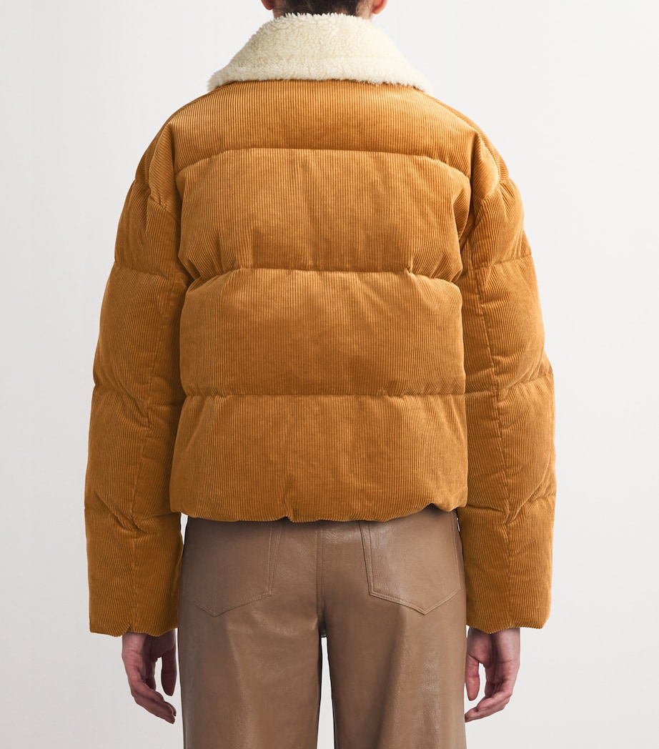 Down Corduroy Puffer Jacket CAMEL Image 4
