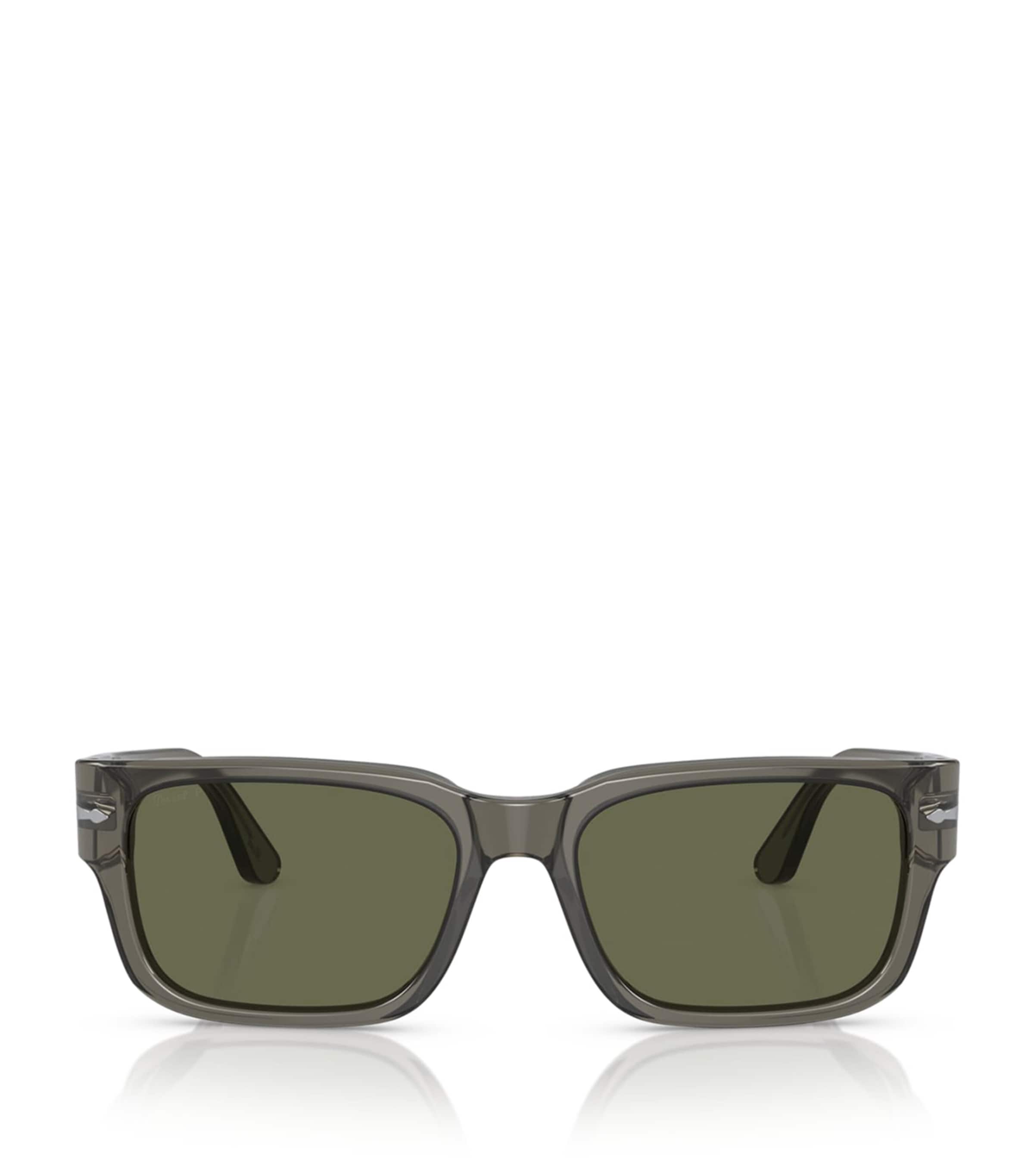 Persol Acetate Rectangle Sunglasses Grey Image 1