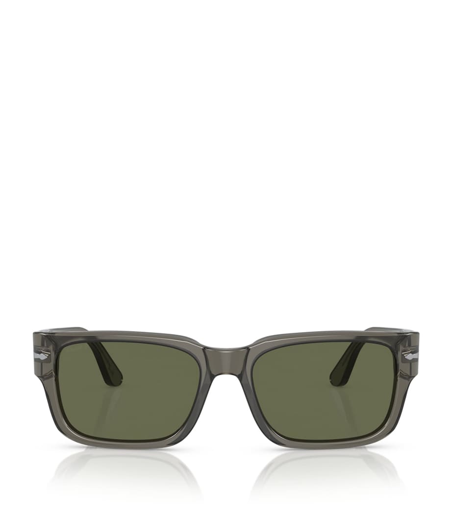 Persol Acetate Rectangle Sunglasses Grey Image 1