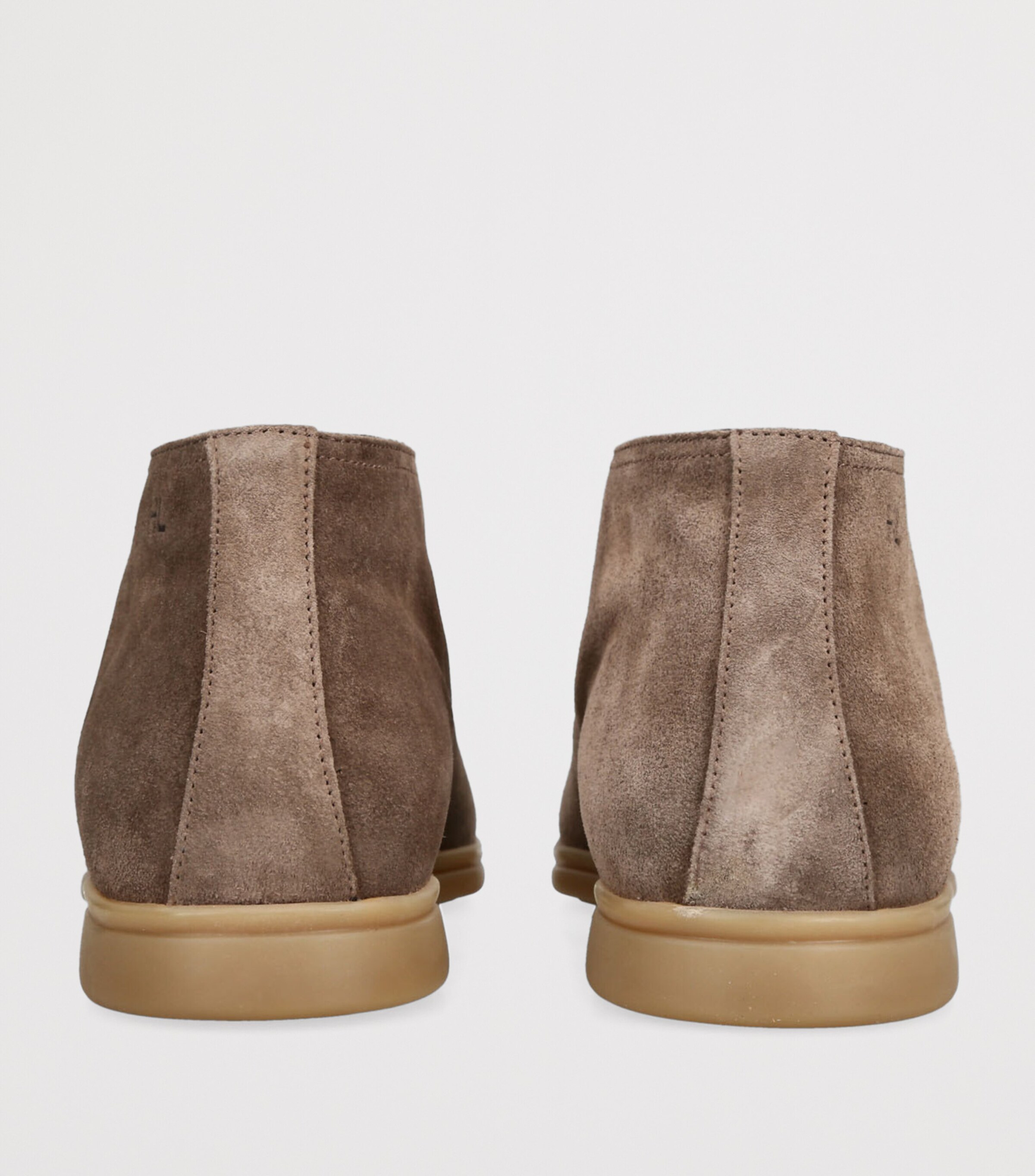 Suede Rain-Resistant Tower Ankle Boots BROWN Image 2