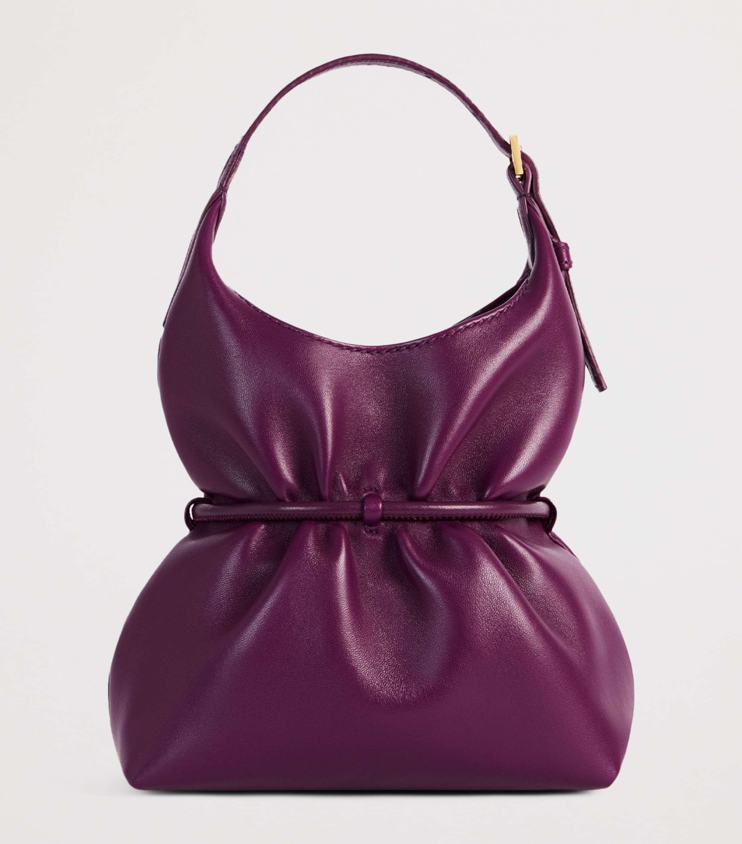 Balmain Mini Lambskin Sphynx Top-Handle Bag Merlot Image 6