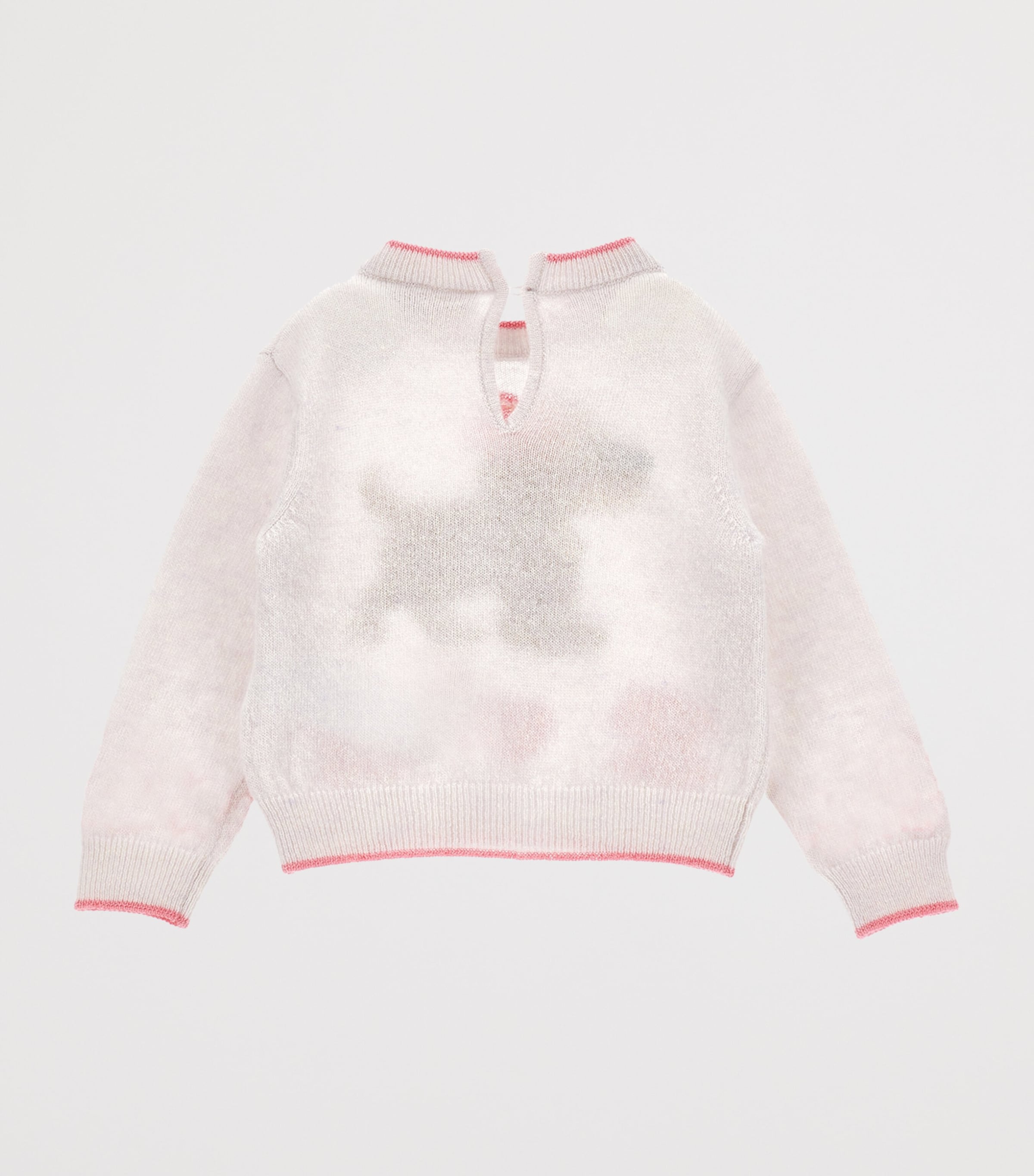 Cotton-Wool Intarsia Dog Sweater (6-36 Months) ECRU+ROSA FAIRYTALE Image 2