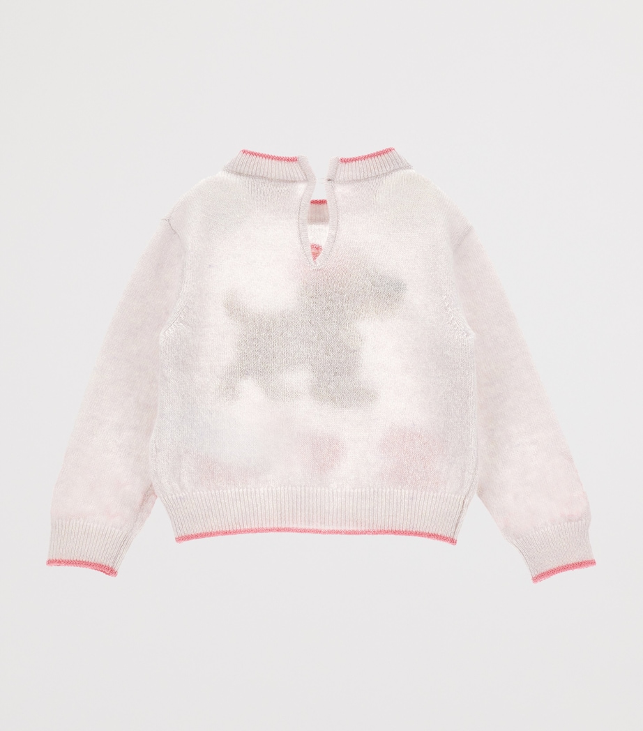 Cotton-Wool Intarsia Dog Sweater (6-36 Months) ECRU+ROSA FAIRYTALE Image 2