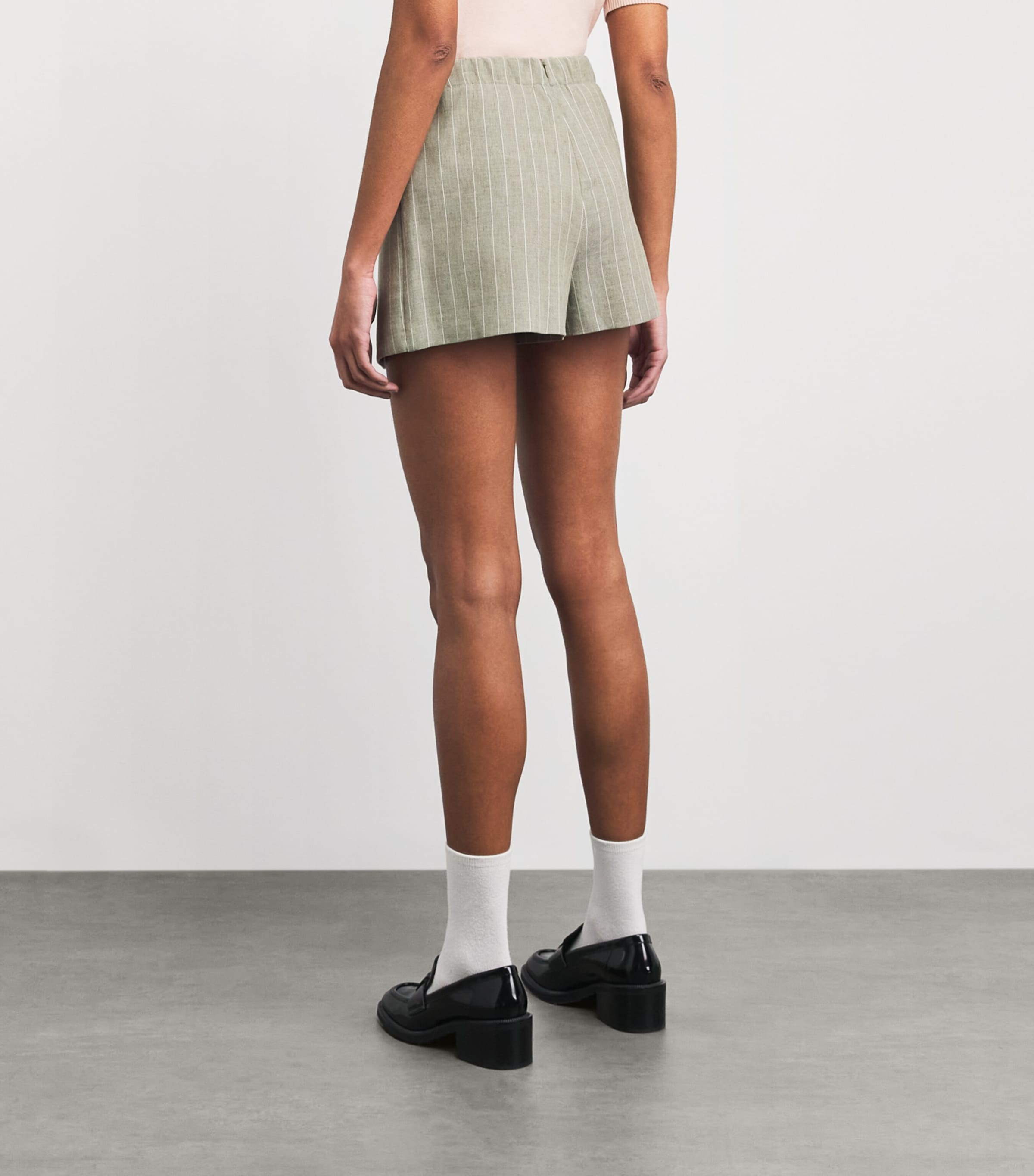 Maje Linen-Cotton Blend Stripe Skort — photo 5