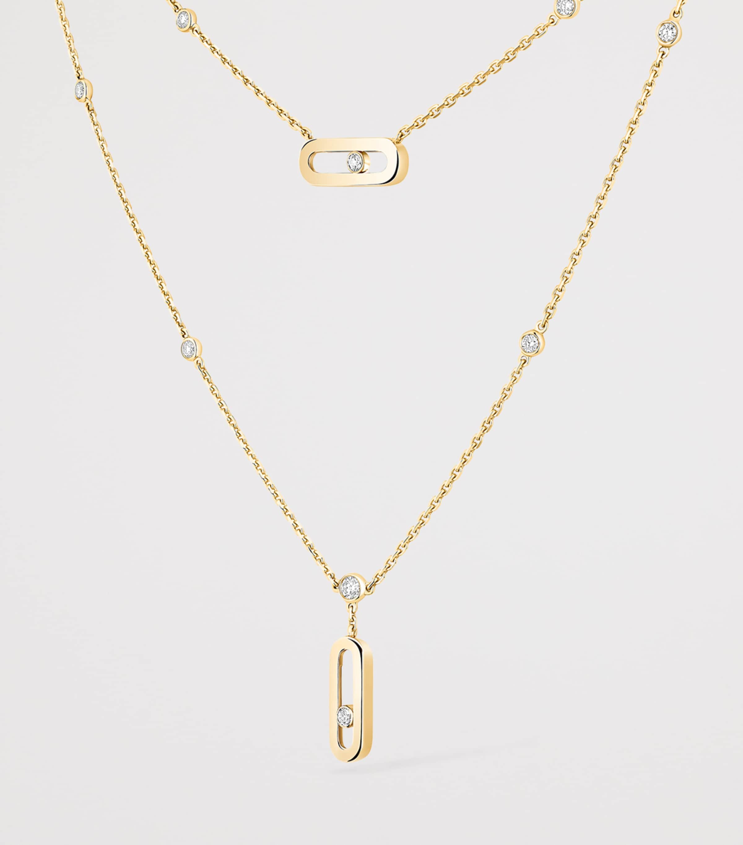 Messika Move Uno Yellow Gold and Diamond Necklace (0.30ct) Yellow Gold Image 3