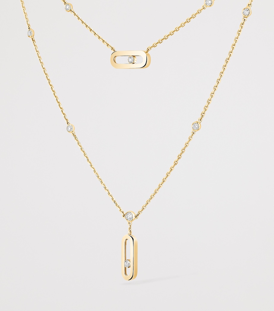 Messika Move Uno Yellow Gold and Diamond Necklace (0.30ct) Yellow Gold Image 3