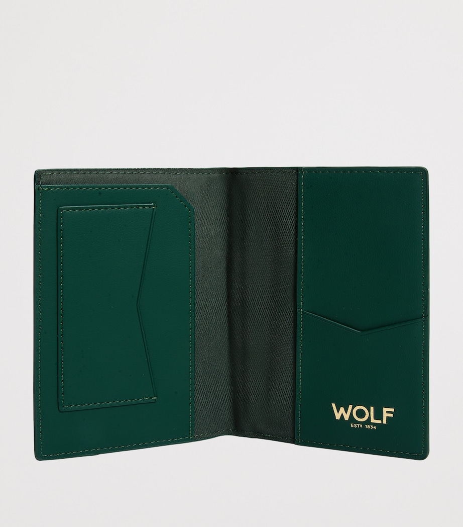 Vegan Signature Passport Sleeve GREEN Image 3