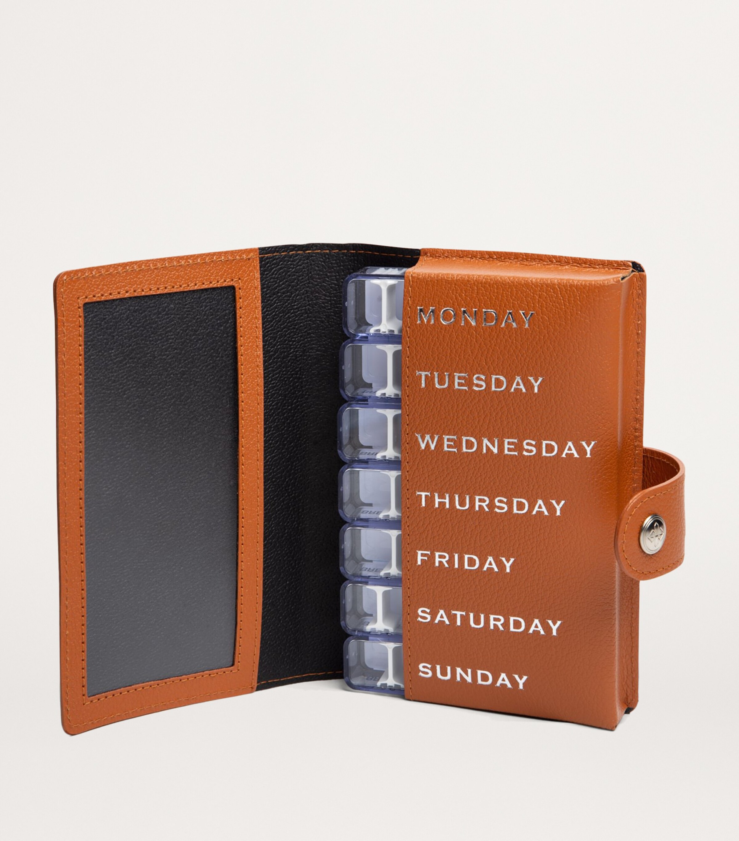 Leather Capra Pill Case TAN Image 2