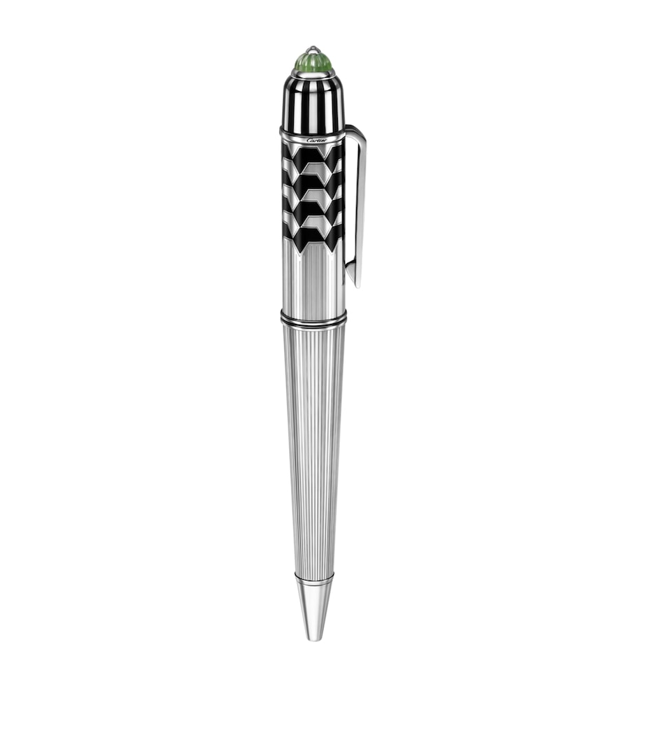 Cartier Art Deco-Inspired Ballpoint Pen Grey Image 2