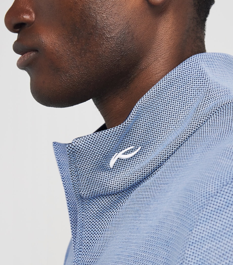 KJUS Mens Essentials Quarter-Zip Sweatshirt Vpor Blu/atlanta Blu Image 3