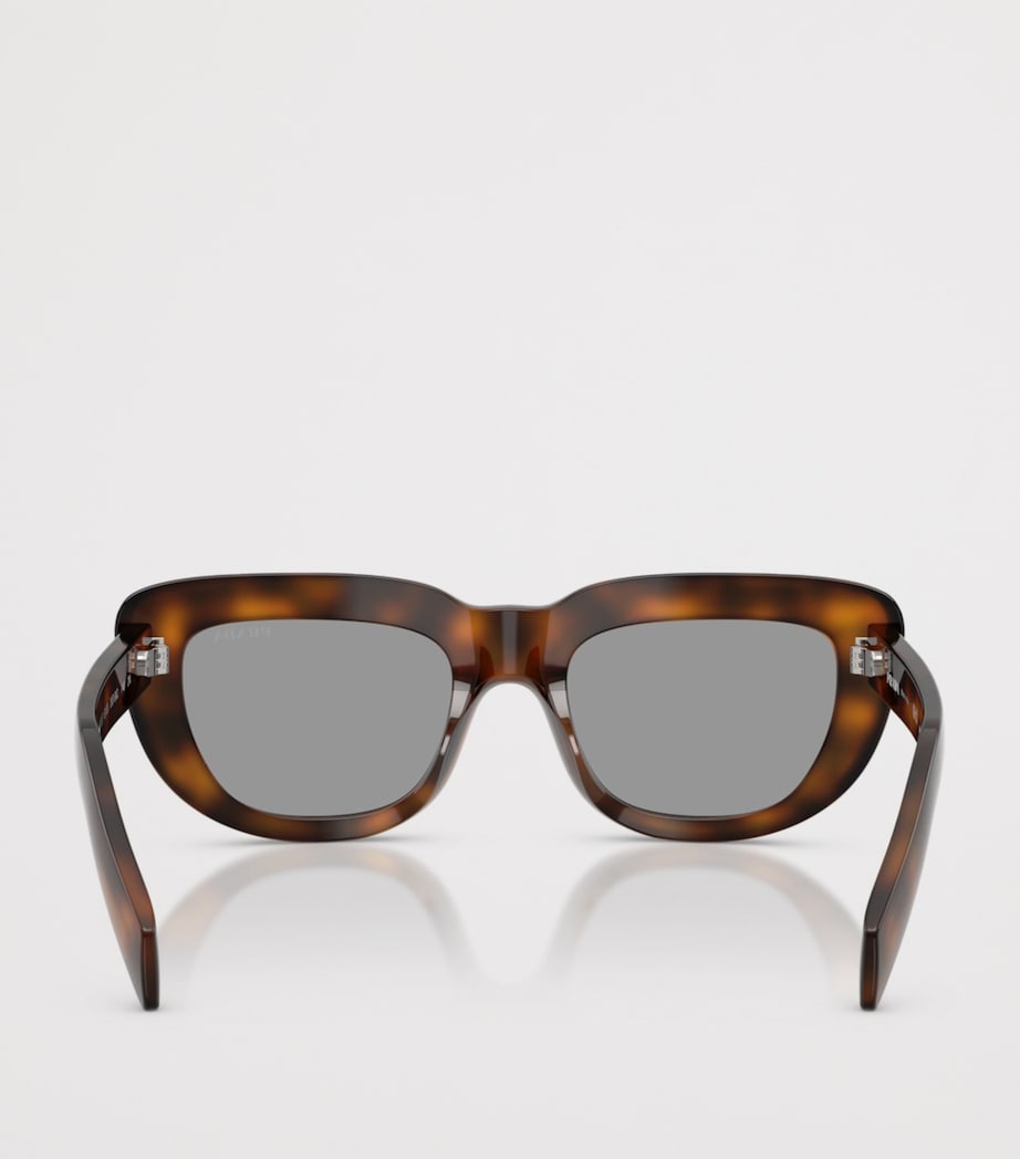 Prada PR D07S Rectangle Sunglasses Brown Image 4