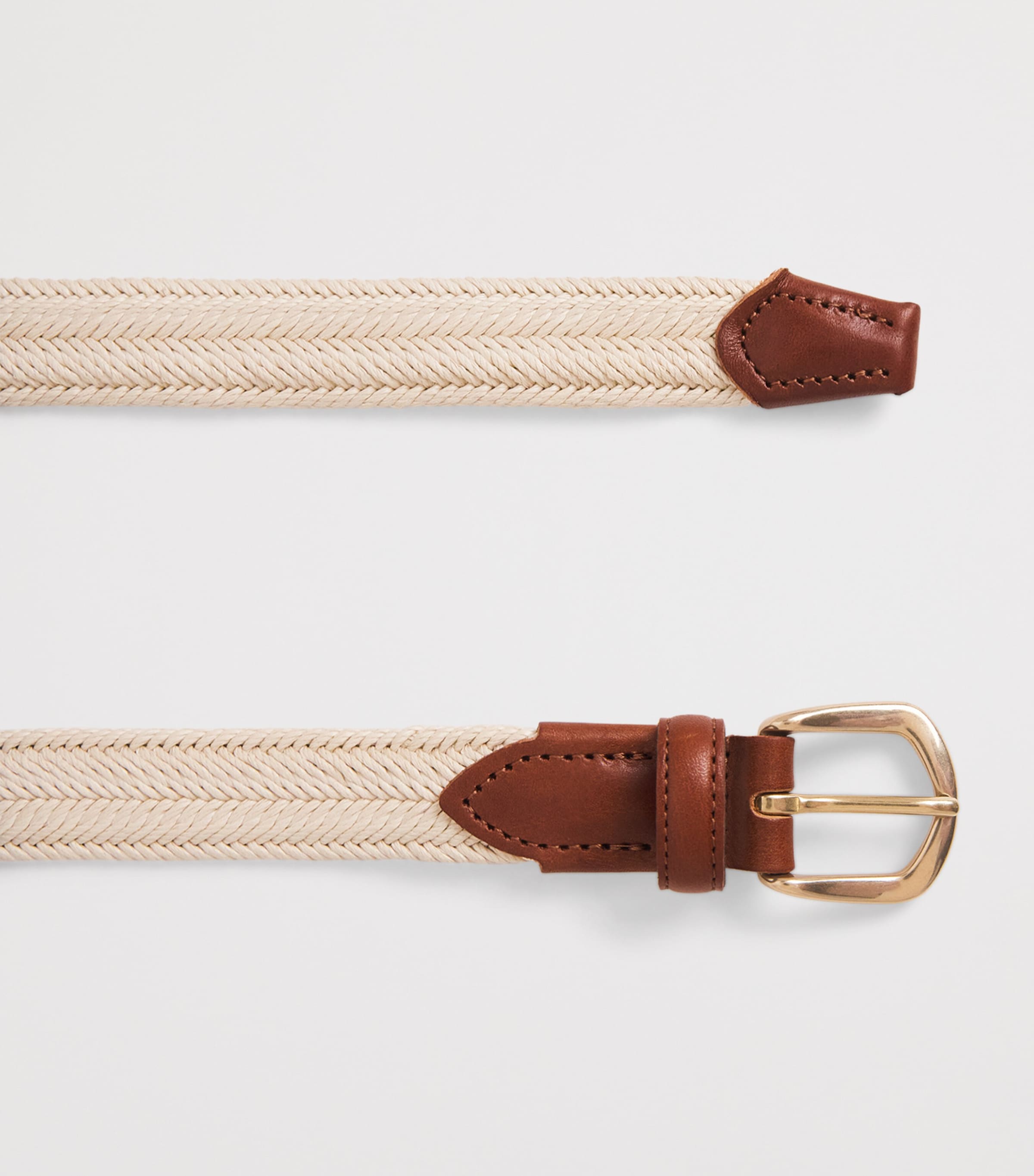 Eleventy Cotton Woven Belt Sabbia Image 3
