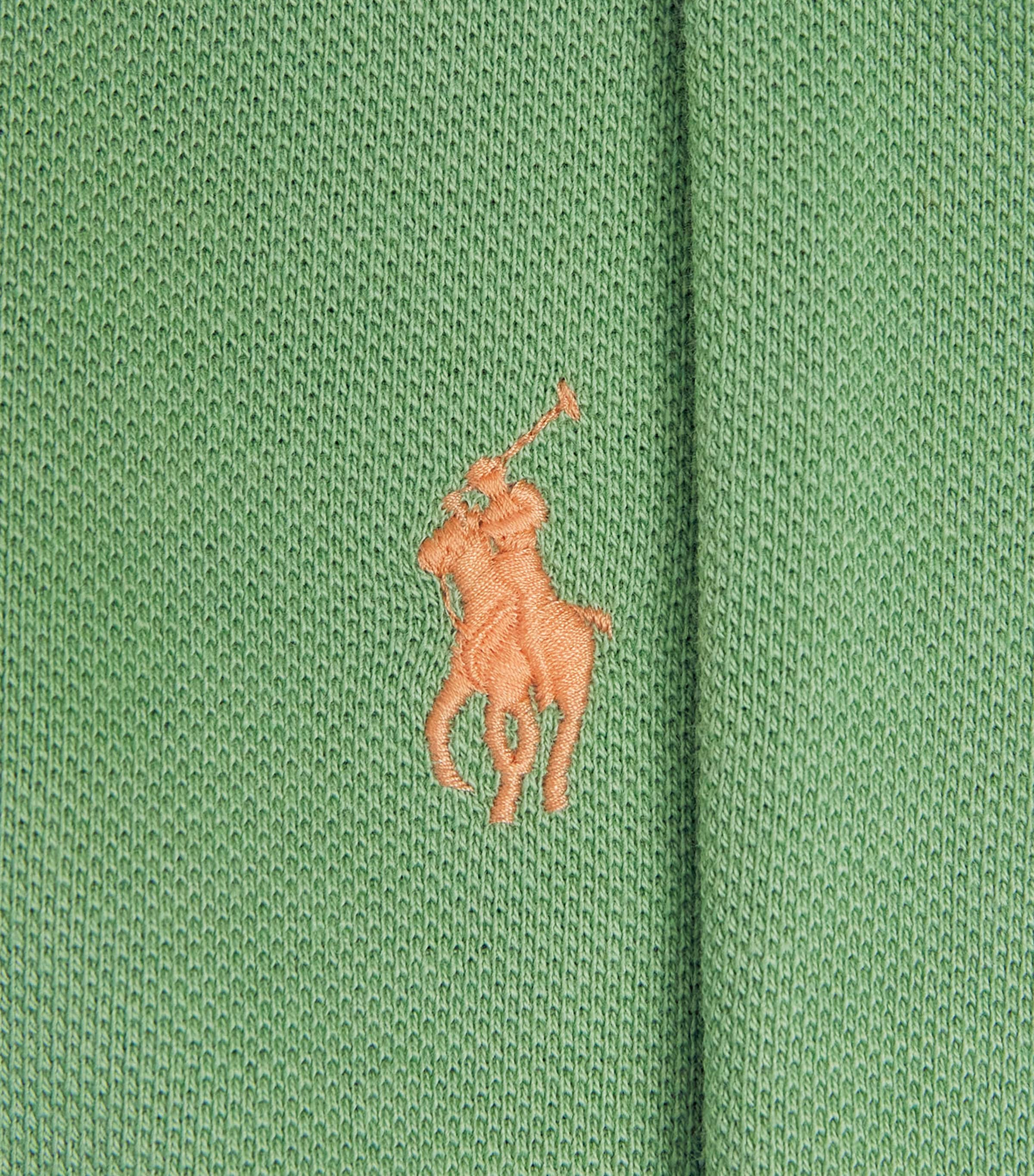 Cotton Mesh Slim-Fit Polo Shirt OUTBACK GREEN Image 5