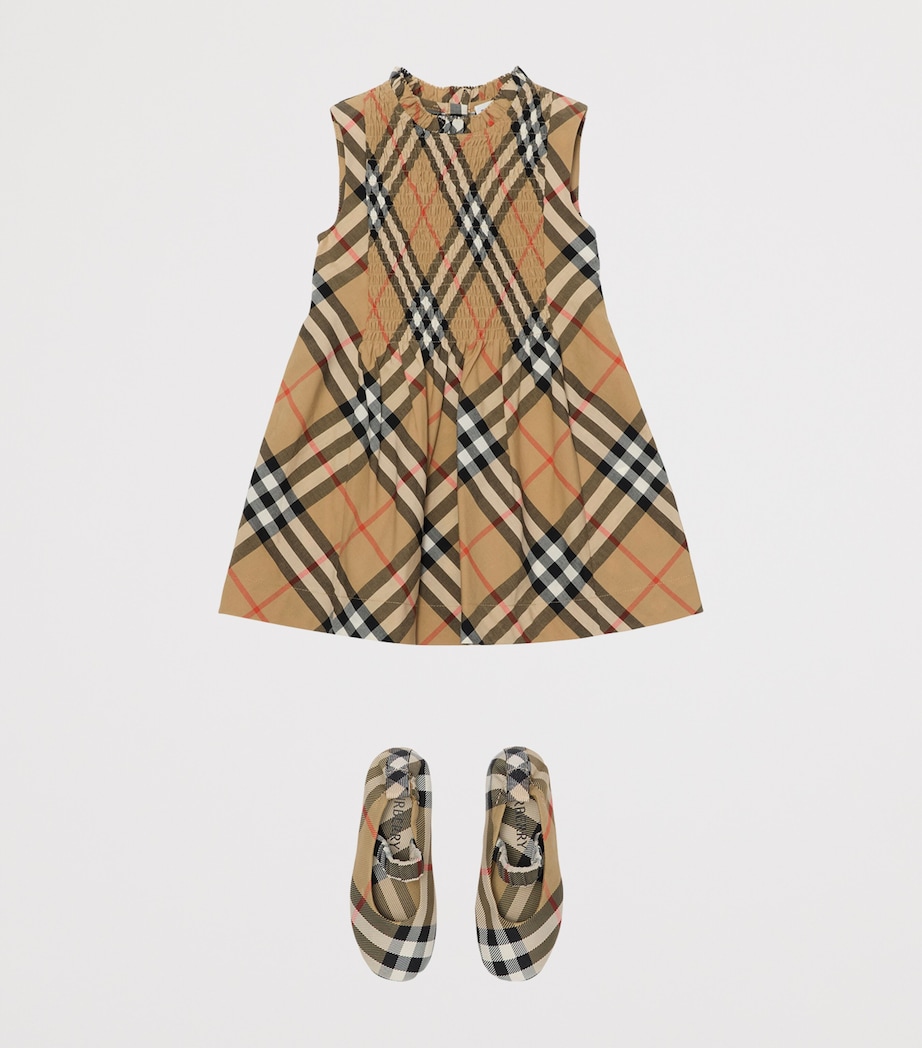 Cotton Poplin Check Sleeveless Dress (6-24 Months) SAND IP CHECK Image 2