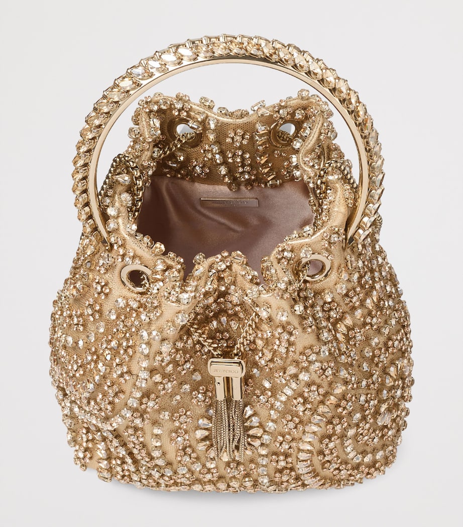 Embellished Bon Bon Top-Handle Bag GOLD MIX/CRYSTAL Image 6