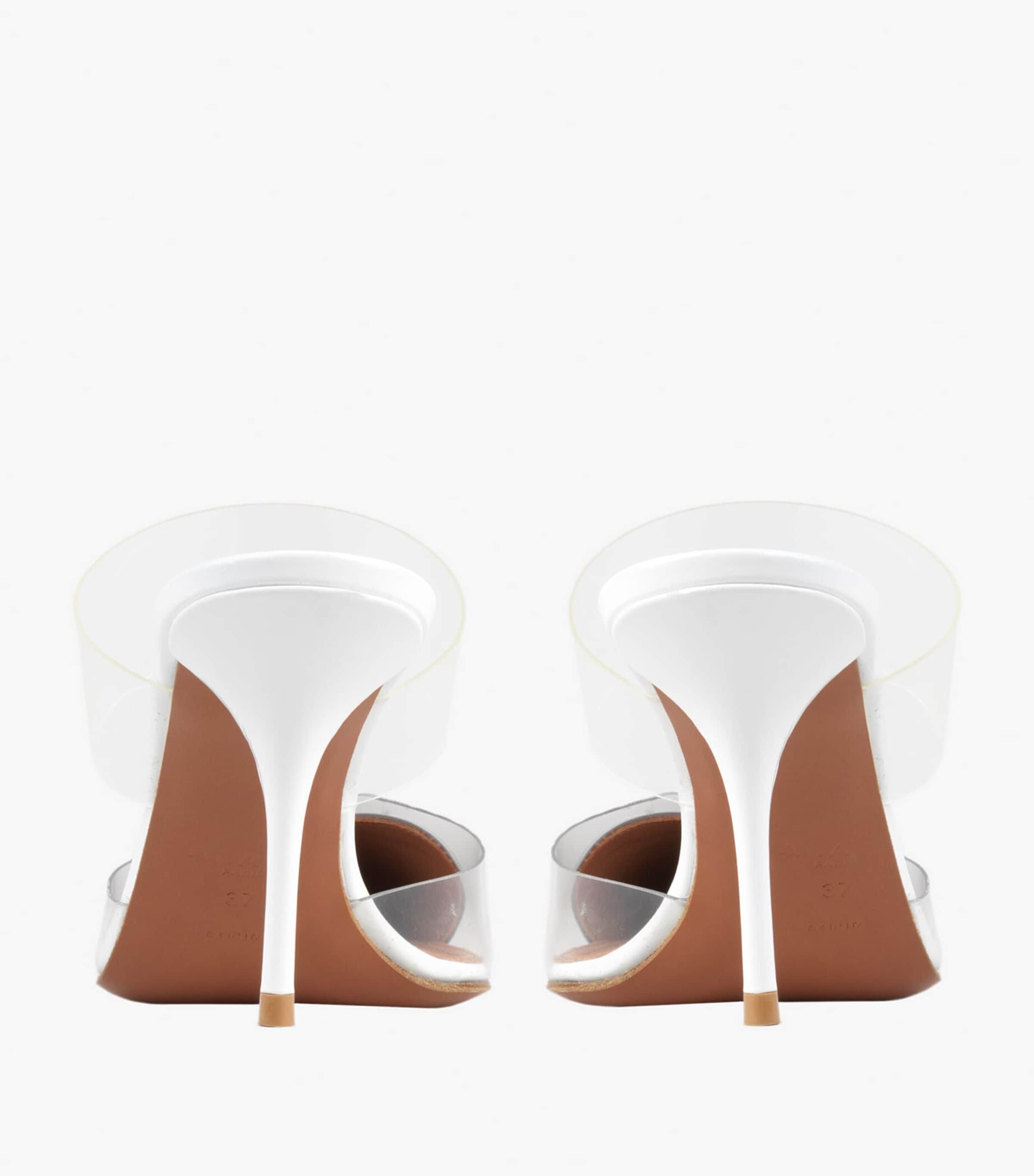 Patent Leather Le Coeur Mules 90 BLANC OPTIQUE Image 3