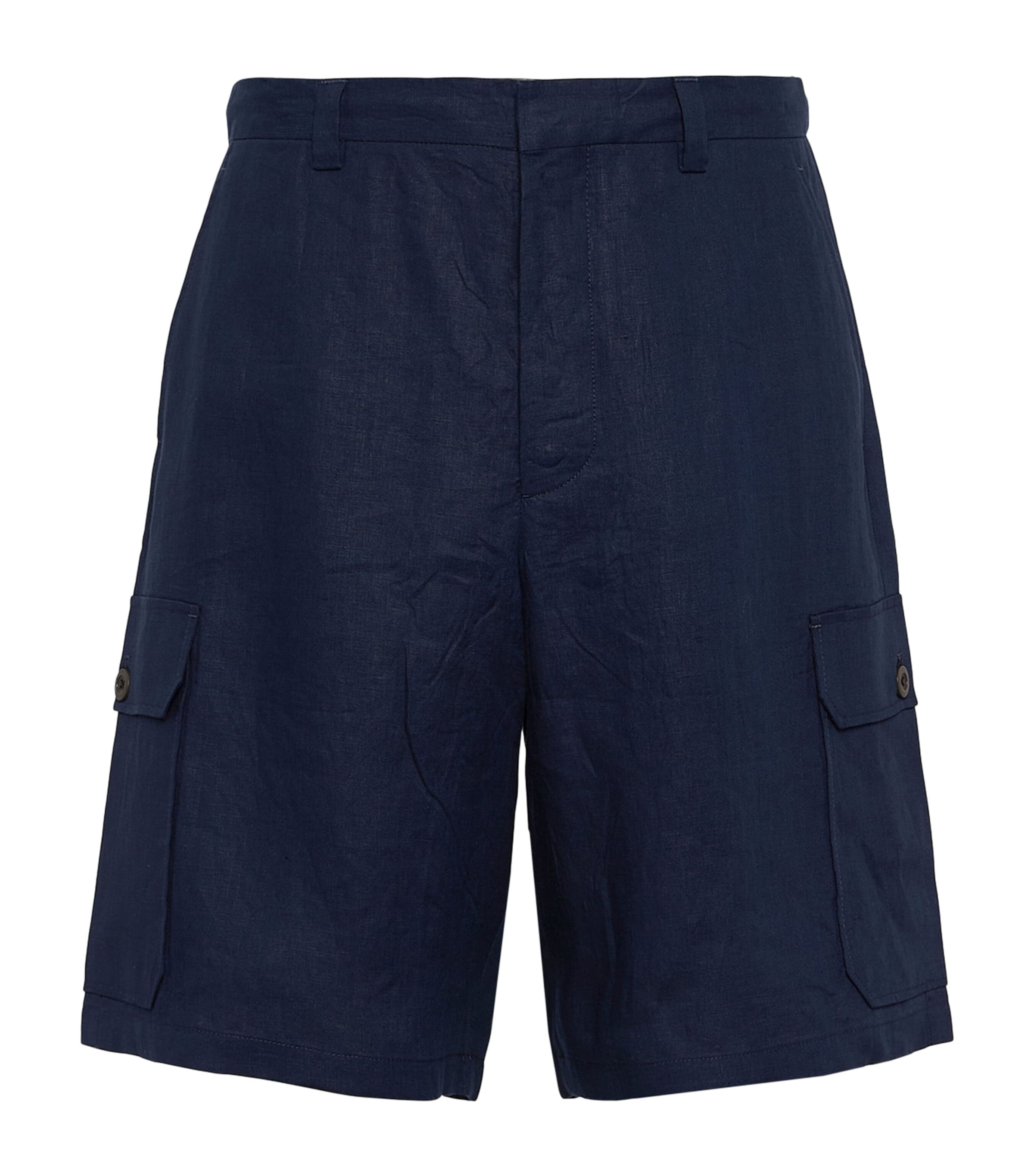 Prada Mens Linen Bermuda Shorts Image 1