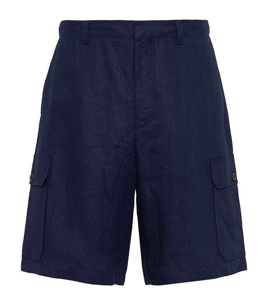 Prada Mens Linen Bermuda Shorts Image 1