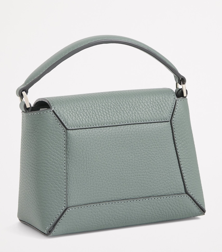 Nano Calf Leather Mosaic Top-Handle Bag 349 STONE BLUE Image 3